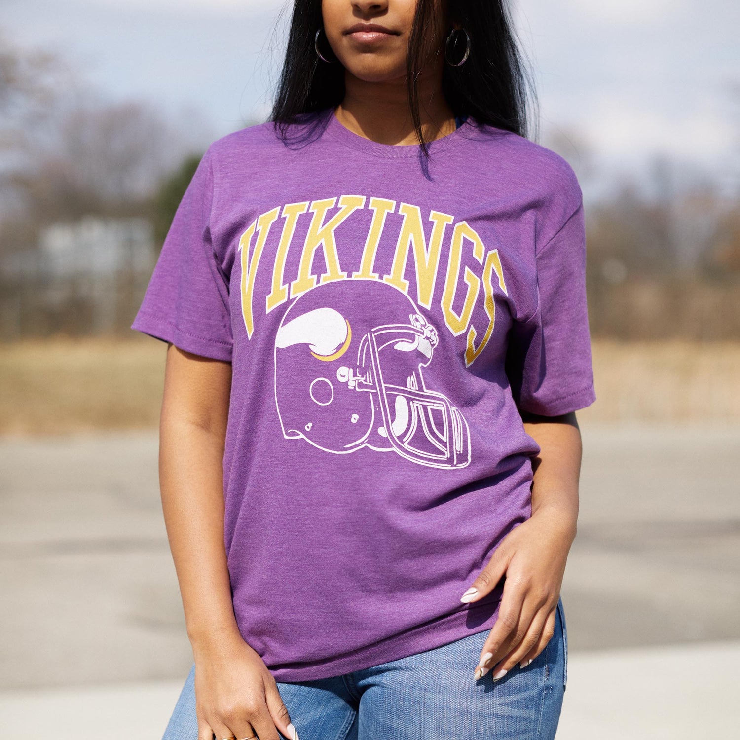 Minnesota Vikings Helmet  Retro Minnesota Vikings T-Shirt – HOMAGE