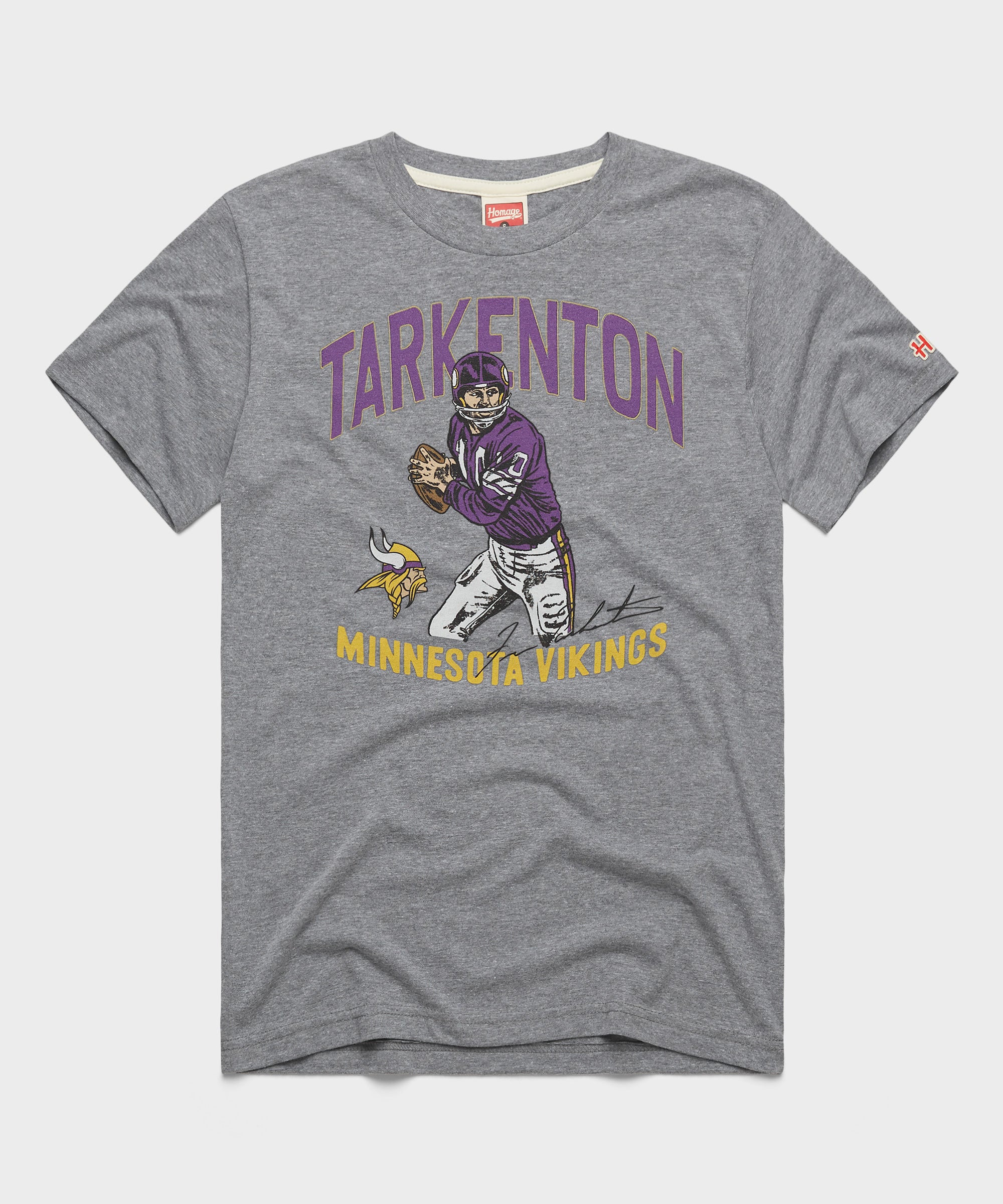 Vikings Fran Tarkenton Signature Grey
