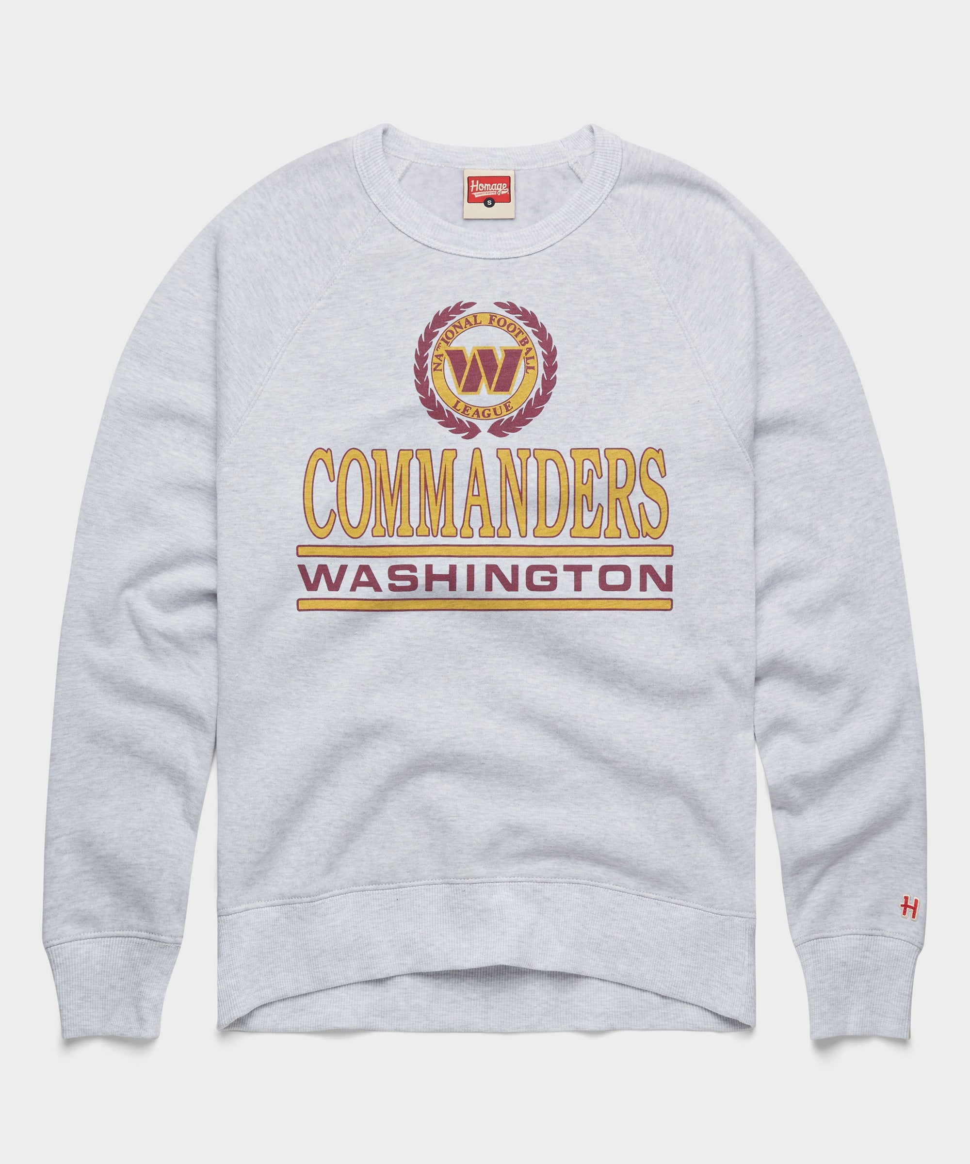 Washington Commanders Crest Crewneck Ash