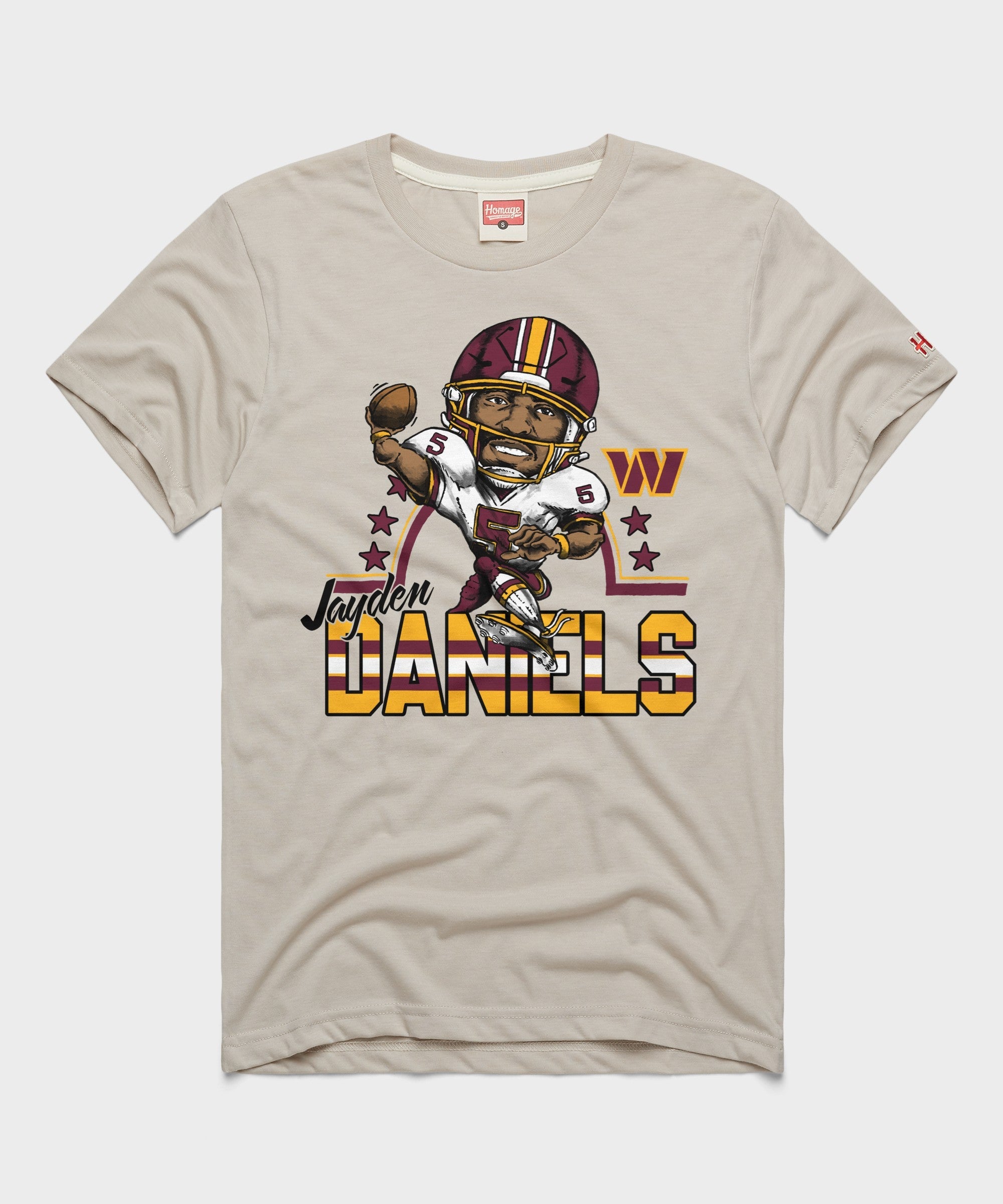 Washington Commanders Jayden Daniels Throw HOMAGE T-Shirt | Officially