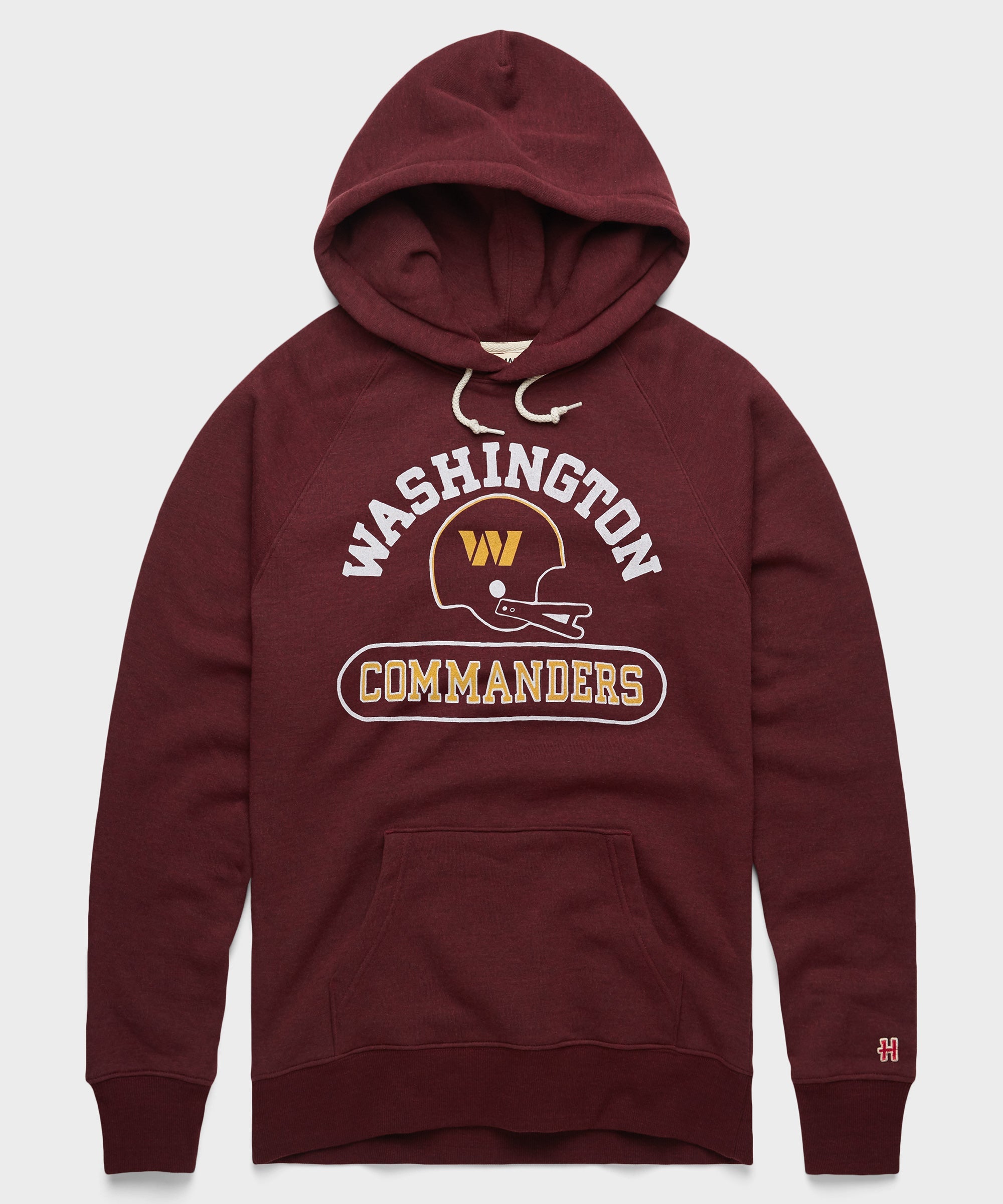 Washington Commanders Throwback Helmet Hoodie Wine