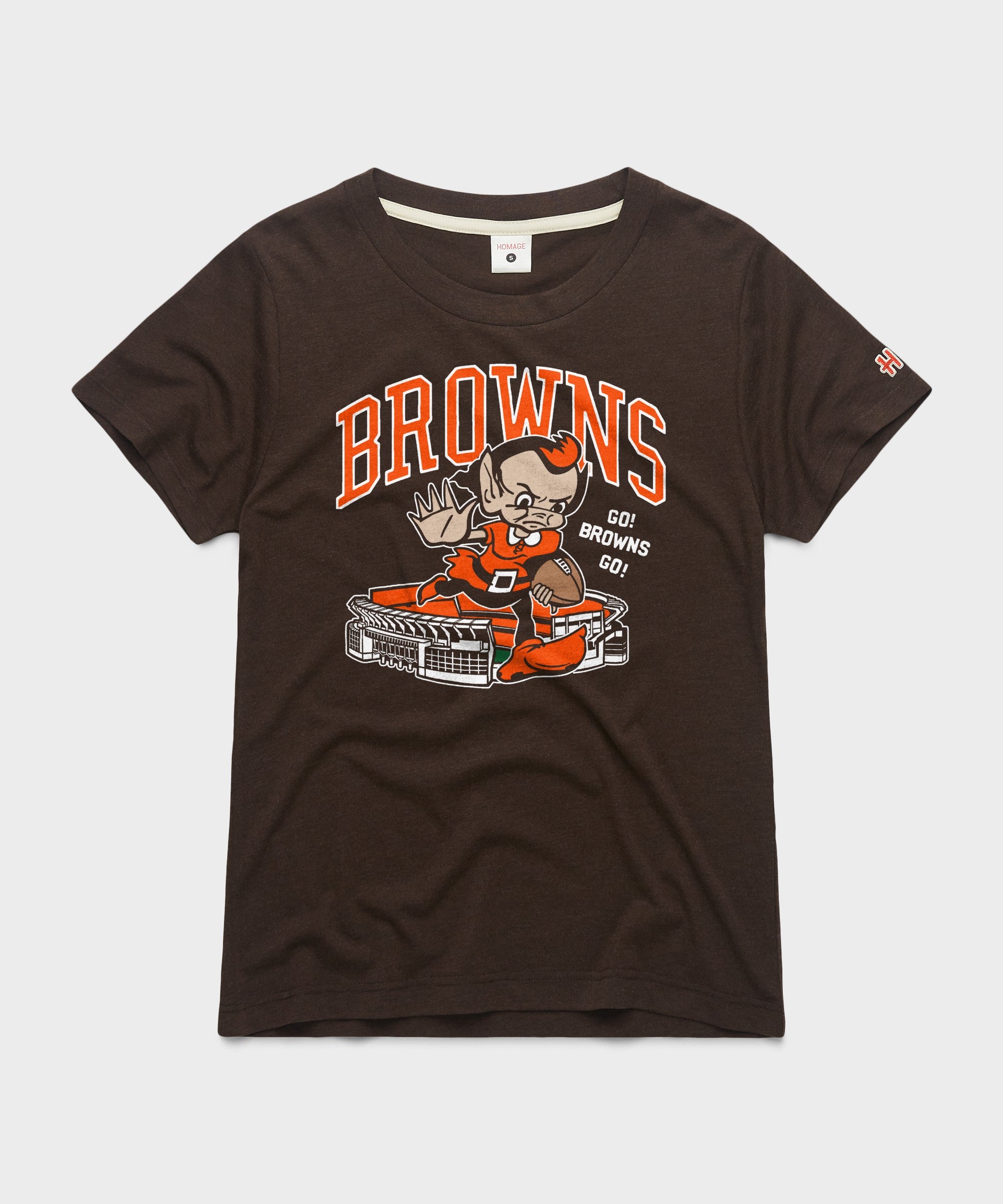 Women's Cleveland Browns Brownie Stiff Arm Stadium