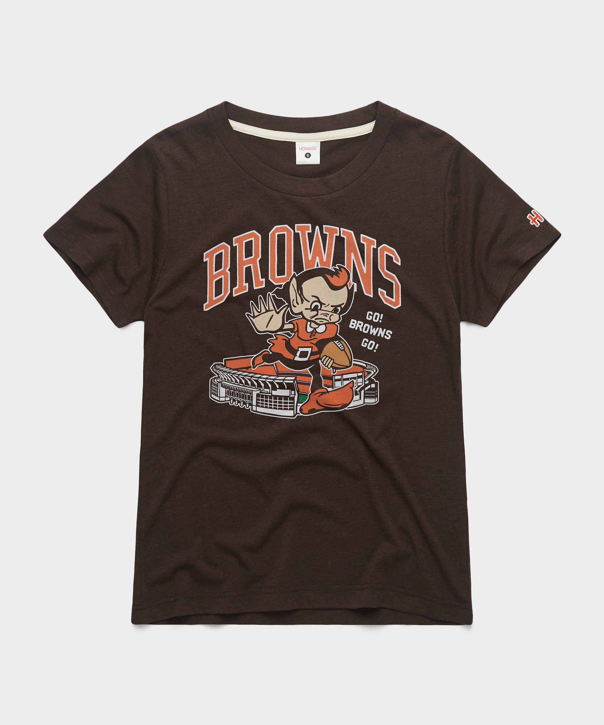 Women's Cleveland Browns Brownie Stiff Arm Stadium