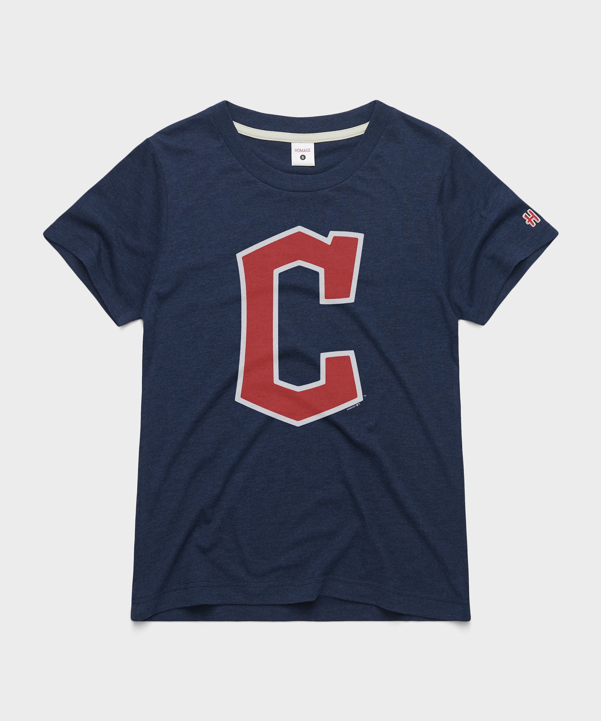 Women's Cleveland Guardians Cap Logo '22 Navy