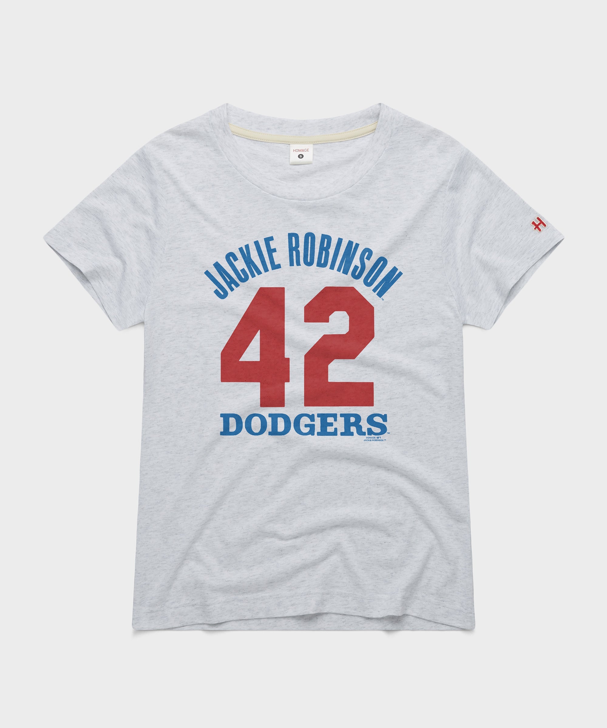 Women's Dodgers Jackie Robinson 42 Ash