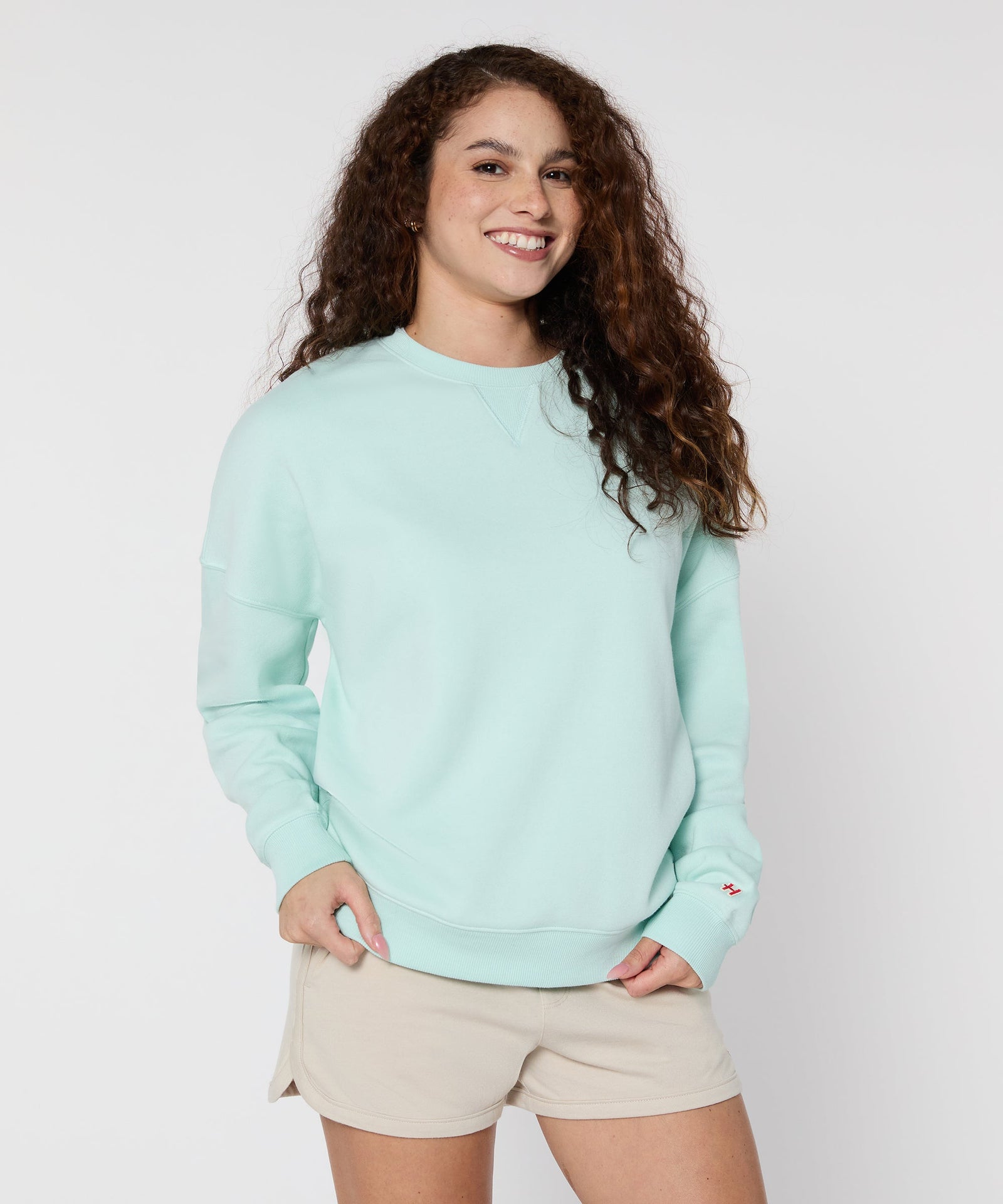 Women's Go To Drop Shoulder Crewneck