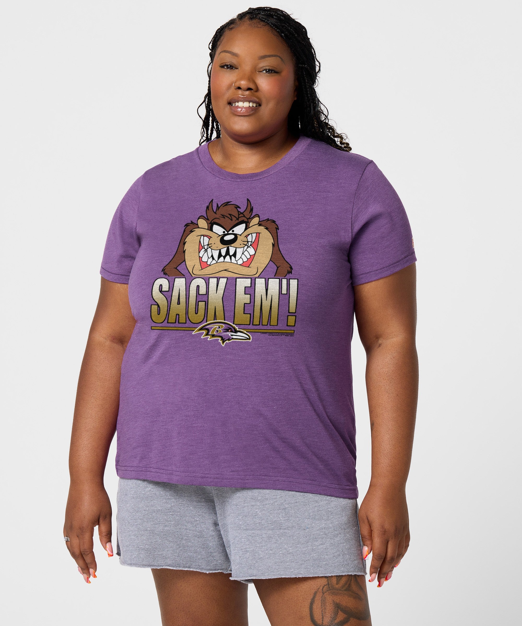 Women's Looney Tunes Taz Sack Em' X Baltimore Ravens