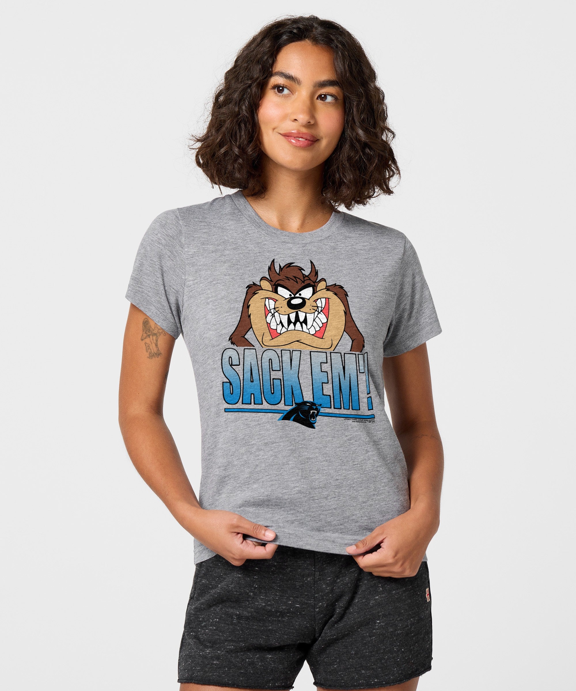 Women's Looney Tunes Taz Sack Em' X Carolina Panthers