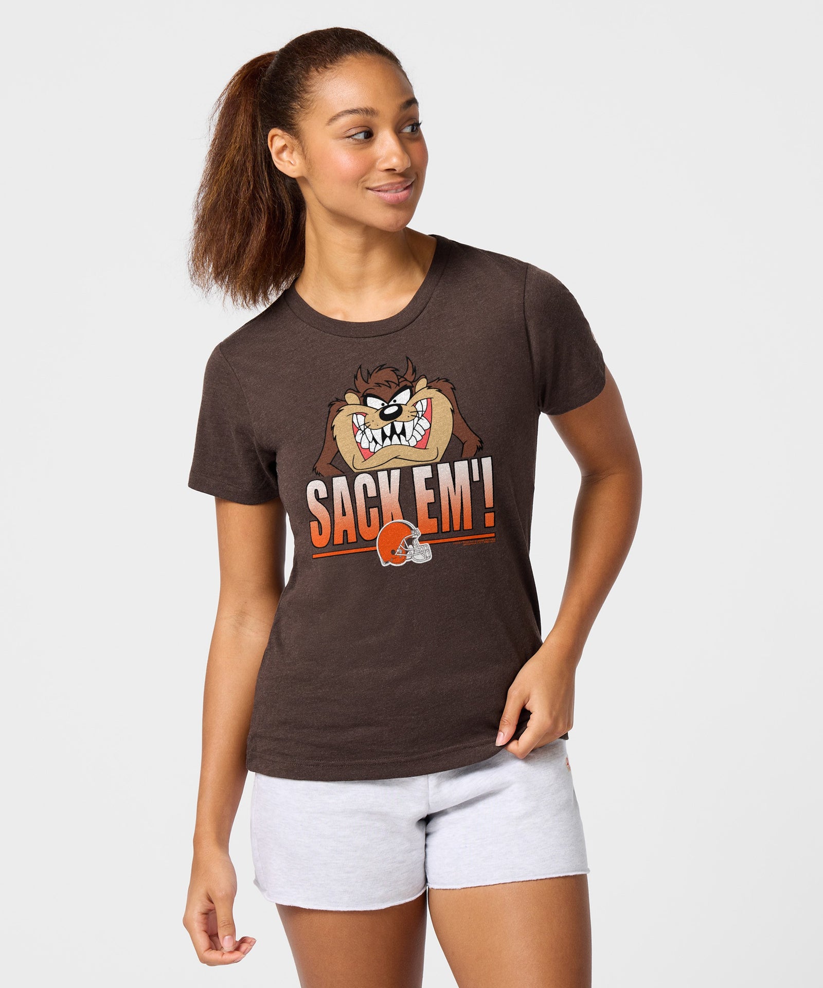Women's Looney Tunes Taz Sack Em' X Cleveland Browns