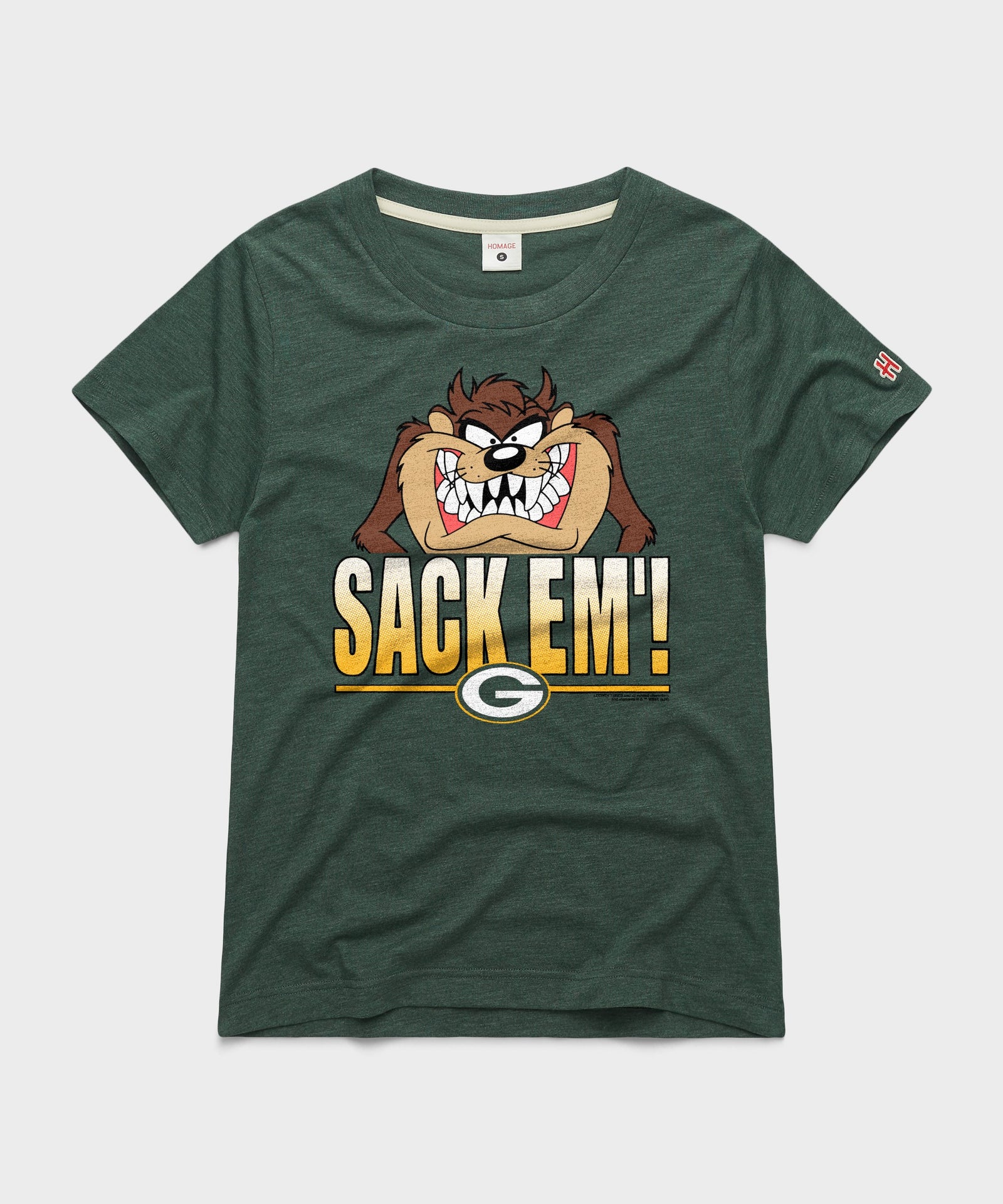 Women's Looney Tunes Taz Sack Em' X Green Bay Packers