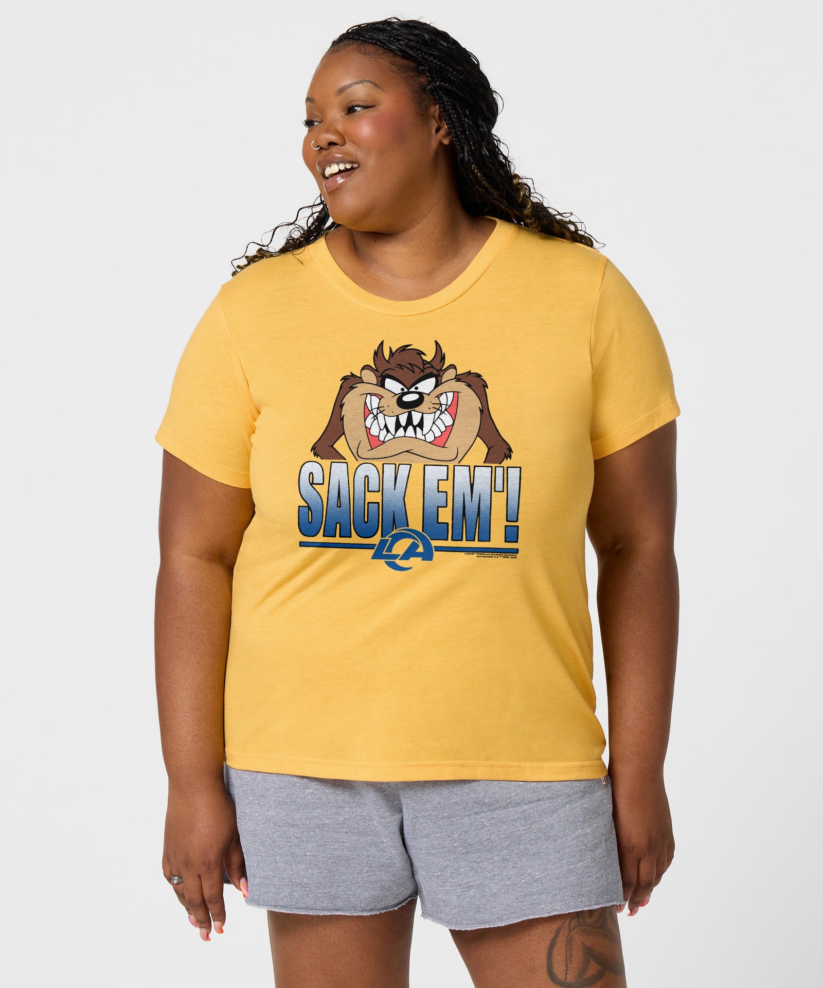 Women's Looney Tunes Taz Sack Em' X Los Angeles Rams