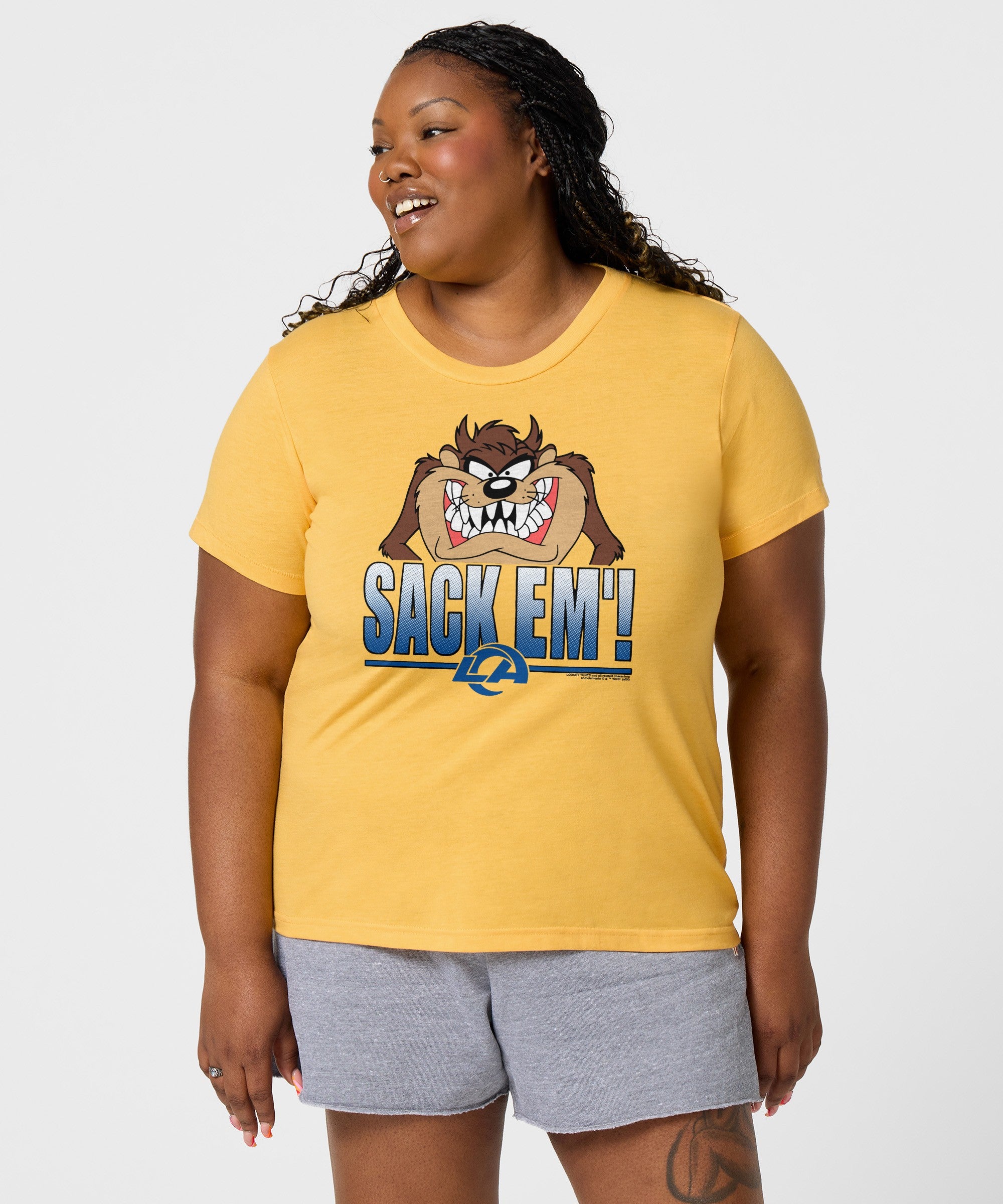 Women's Looney Tunes Taz Sack Em' X Los Angeles Rams