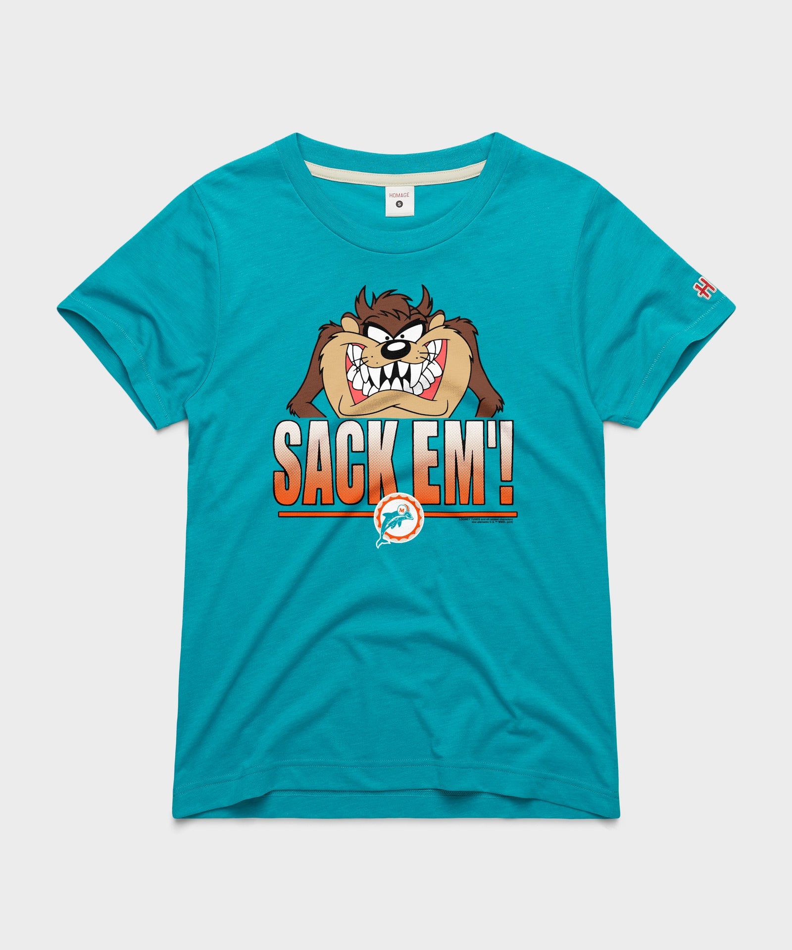 Women's Looney Tunes Taz Sack Em' X Miami Dolphins