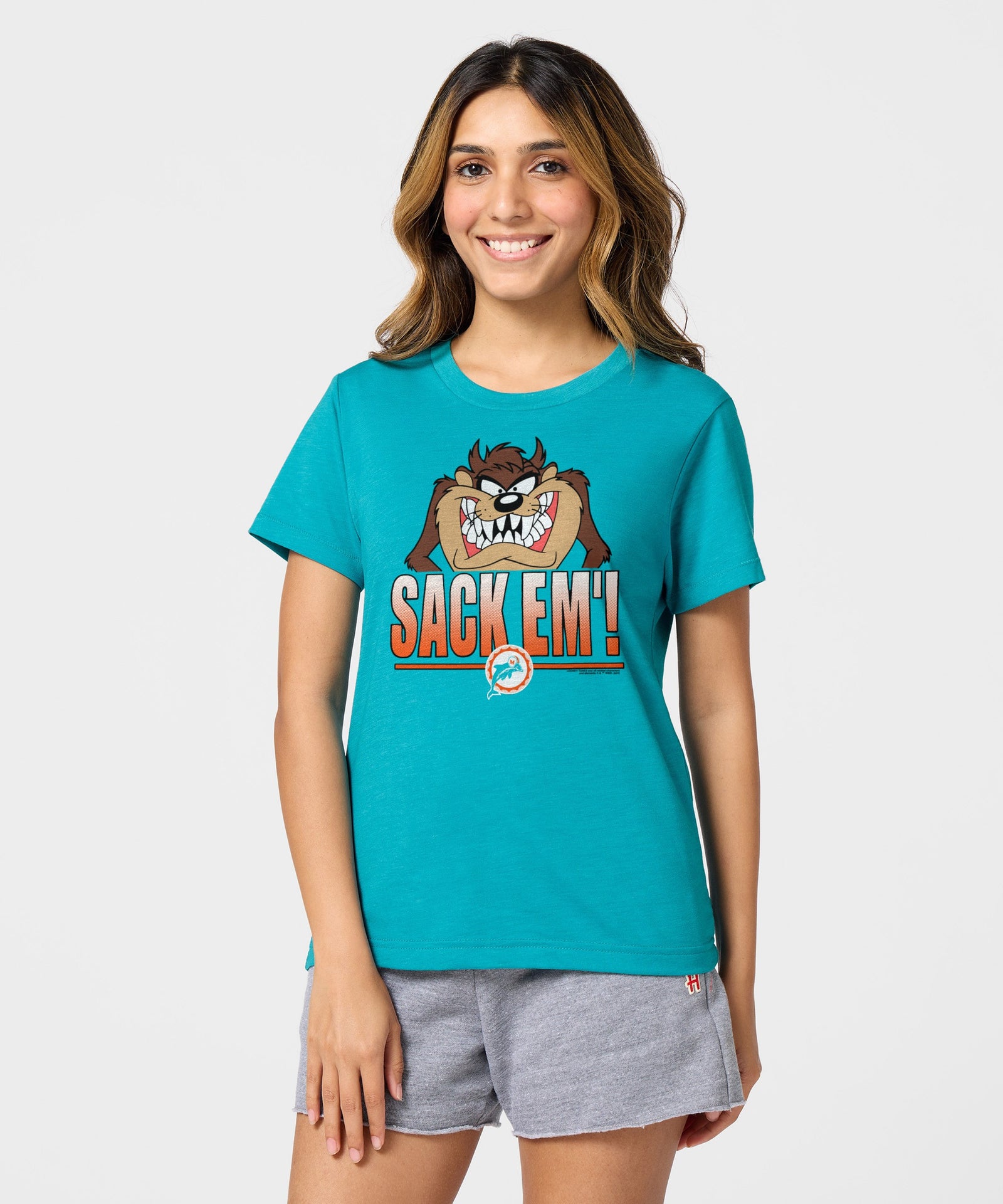 Women's Looney Tunes Taz Sack Em' X Miami Dolphins