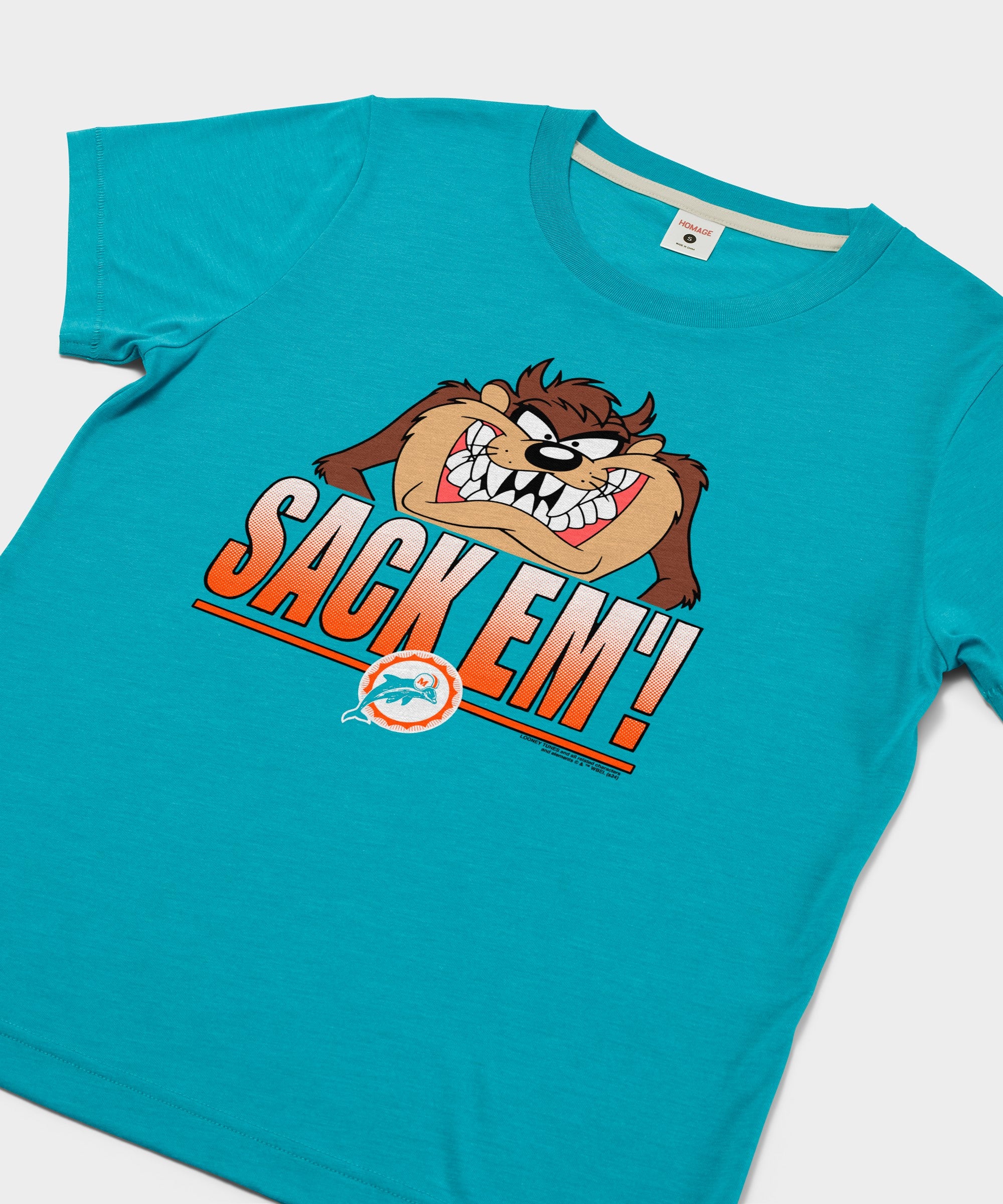 Women's Looney Tunes Taz Sack Em' X Miami Dolphins