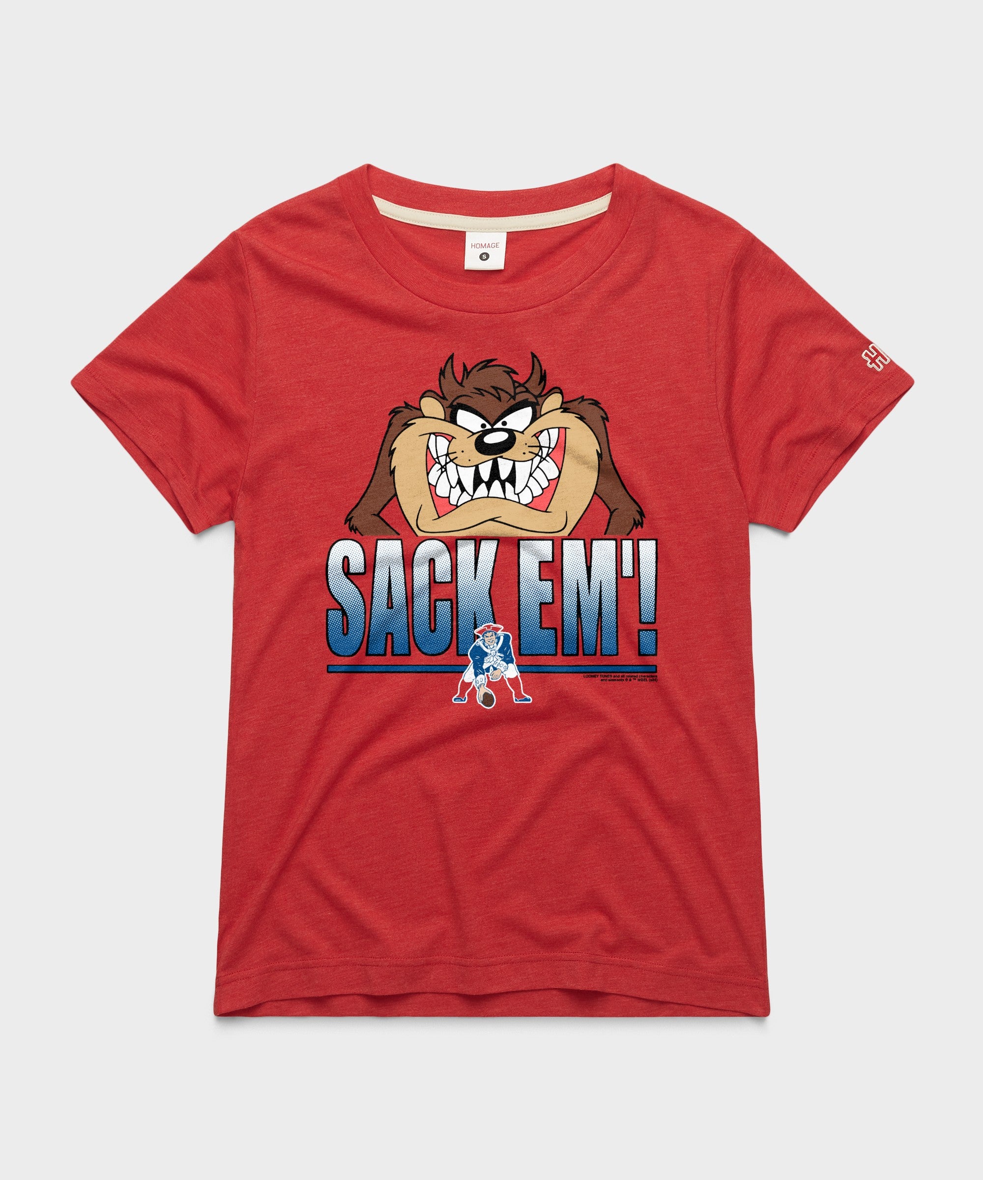 Women's Looney Tunes Taz Sack Em' X New England Patriots