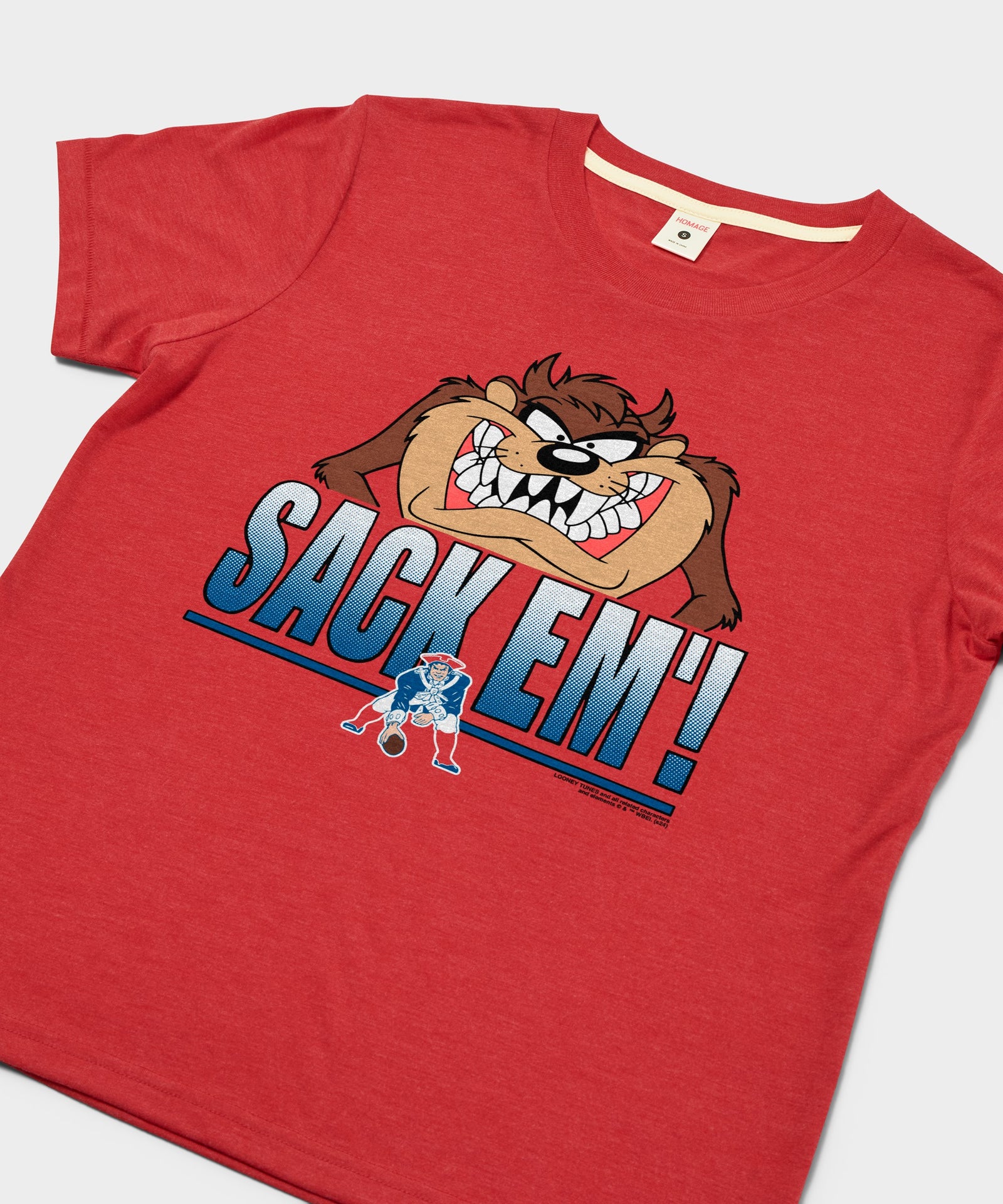 Women's Looney Tunes Taz Sack Em' X New England Patriots