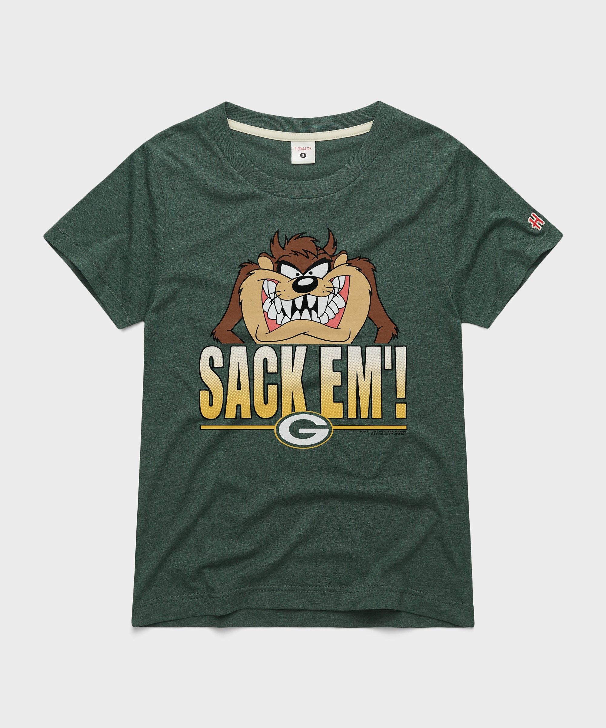 Women's Looney Tunes Taz Sack Em' x Green Bay Packers