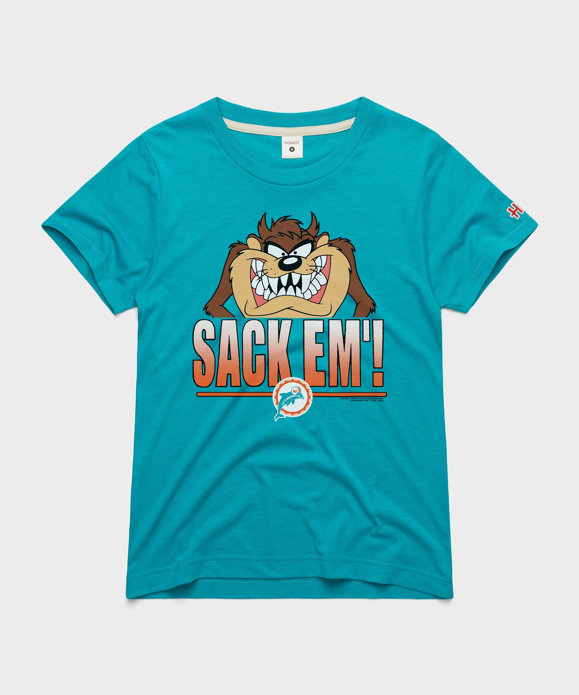 Women's Looney Tunes Taz Sack Em' x Miami Dolphins