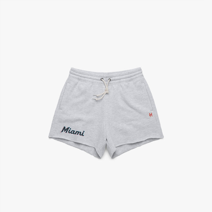 Women's Miami Marlins Jersey Logo Sweat Shorts