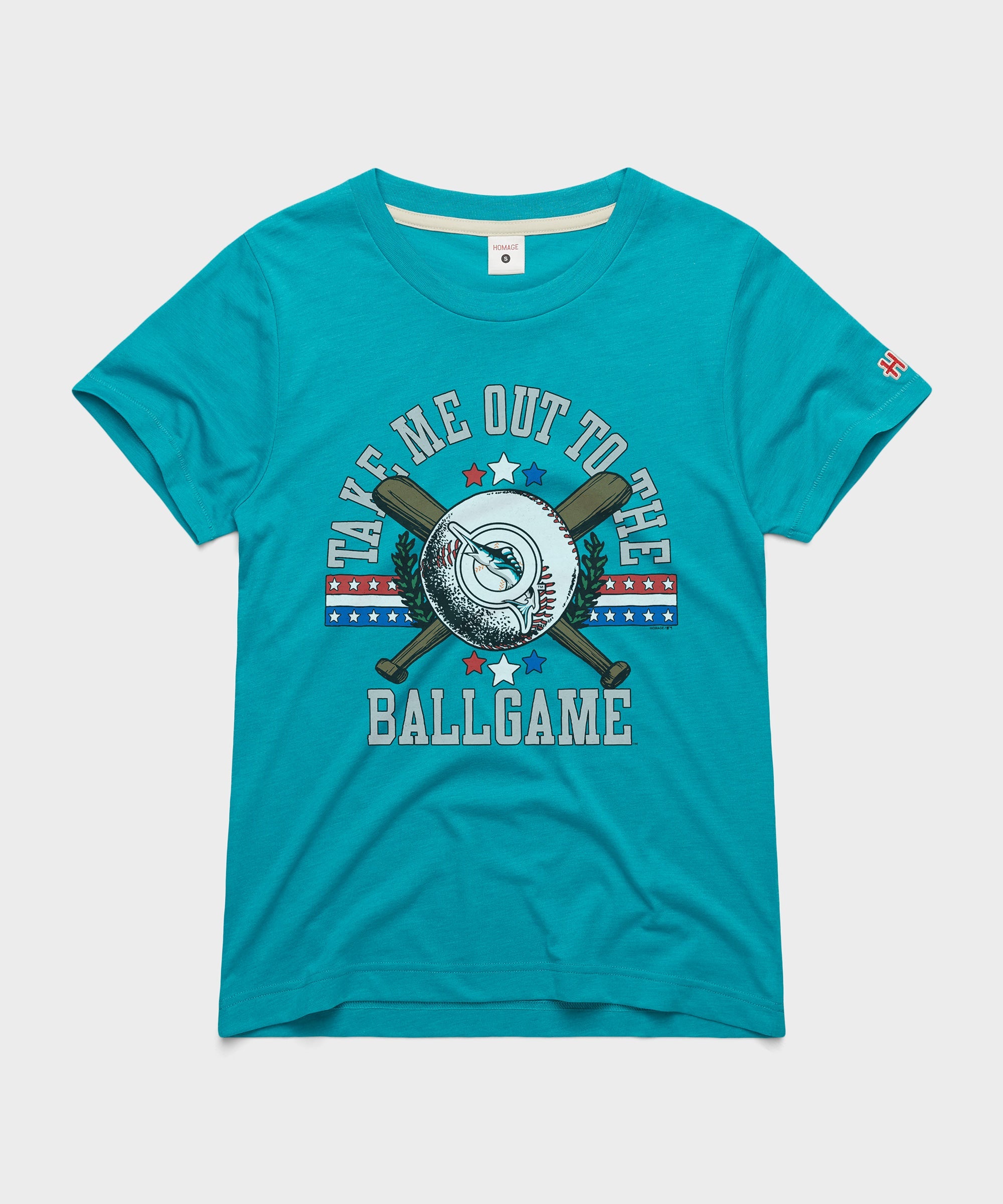 Women's Miami Marlins Take Me Out To The Ballgame Teal