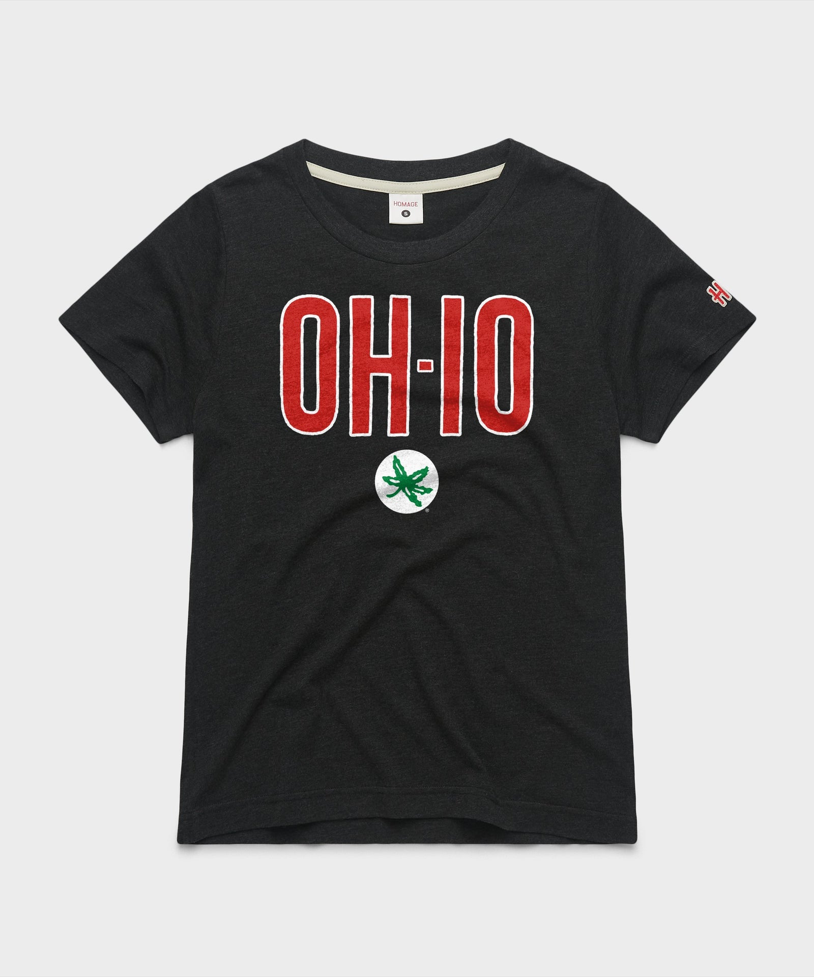 Women's Oh Io Buckeye Leaf
