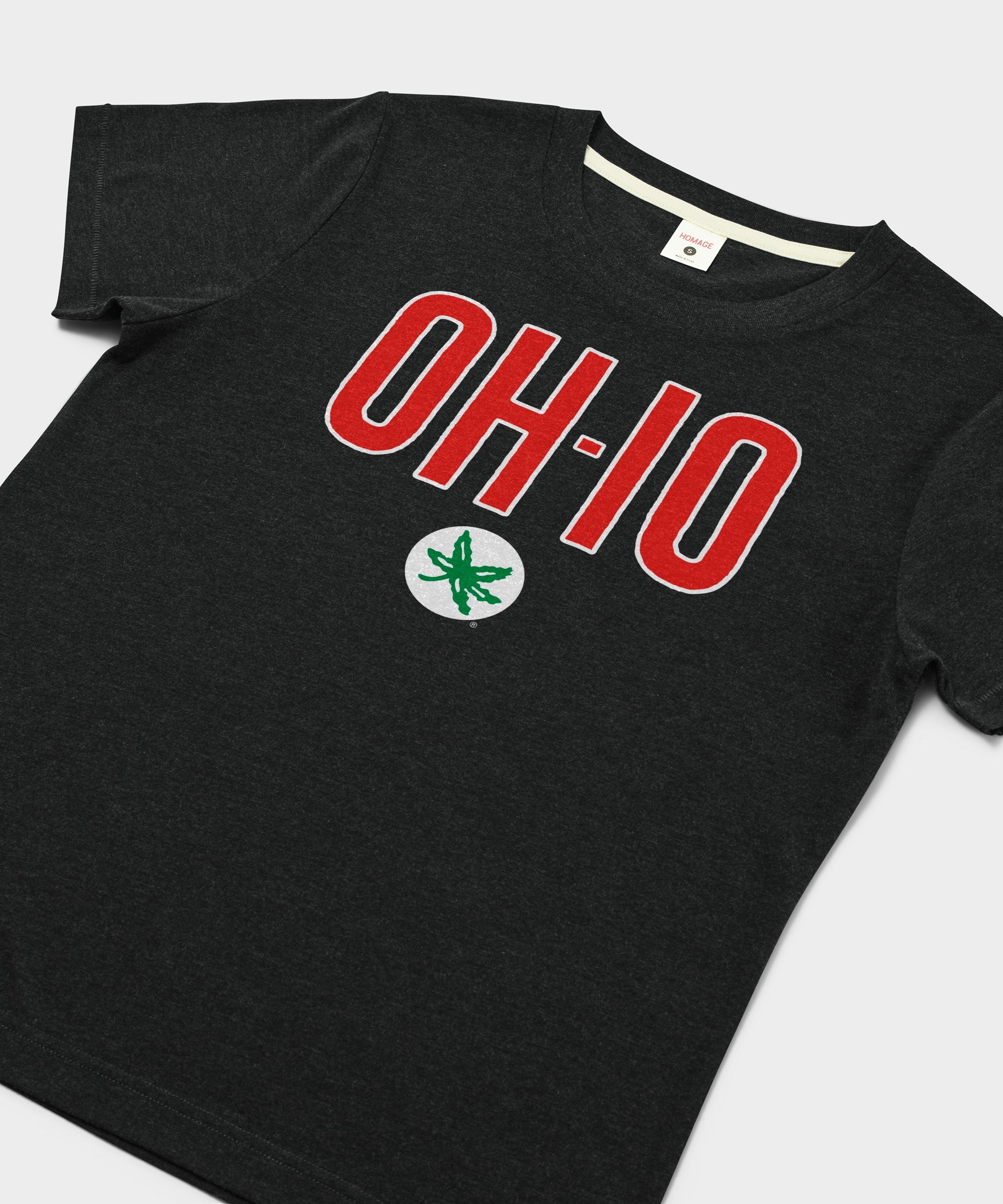 Women's Oh Io Buckeye Leaf