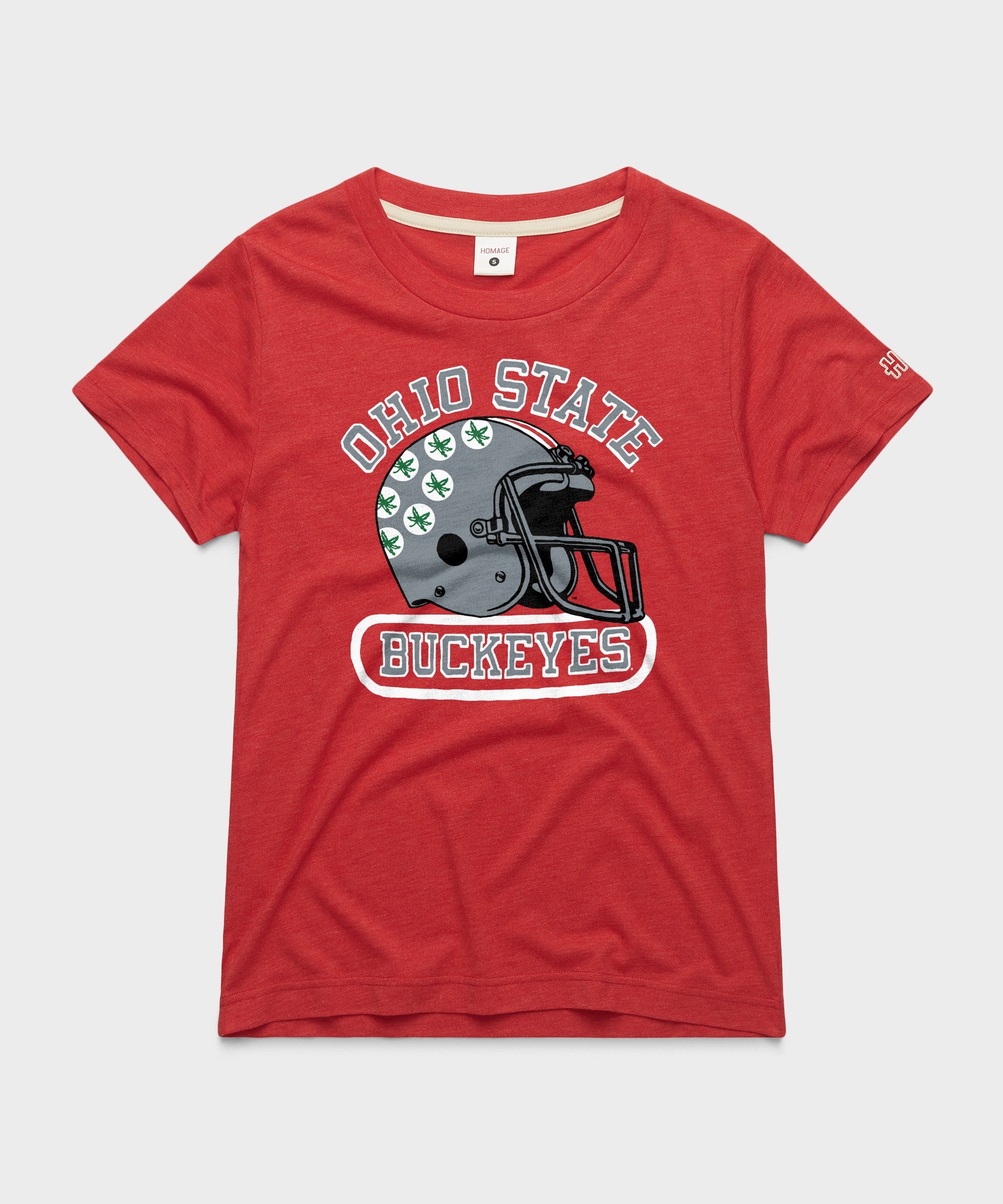 Women's Ohio State Buckeyes Helmet | Retro Women's OSU T-Shirt – HOMAGE