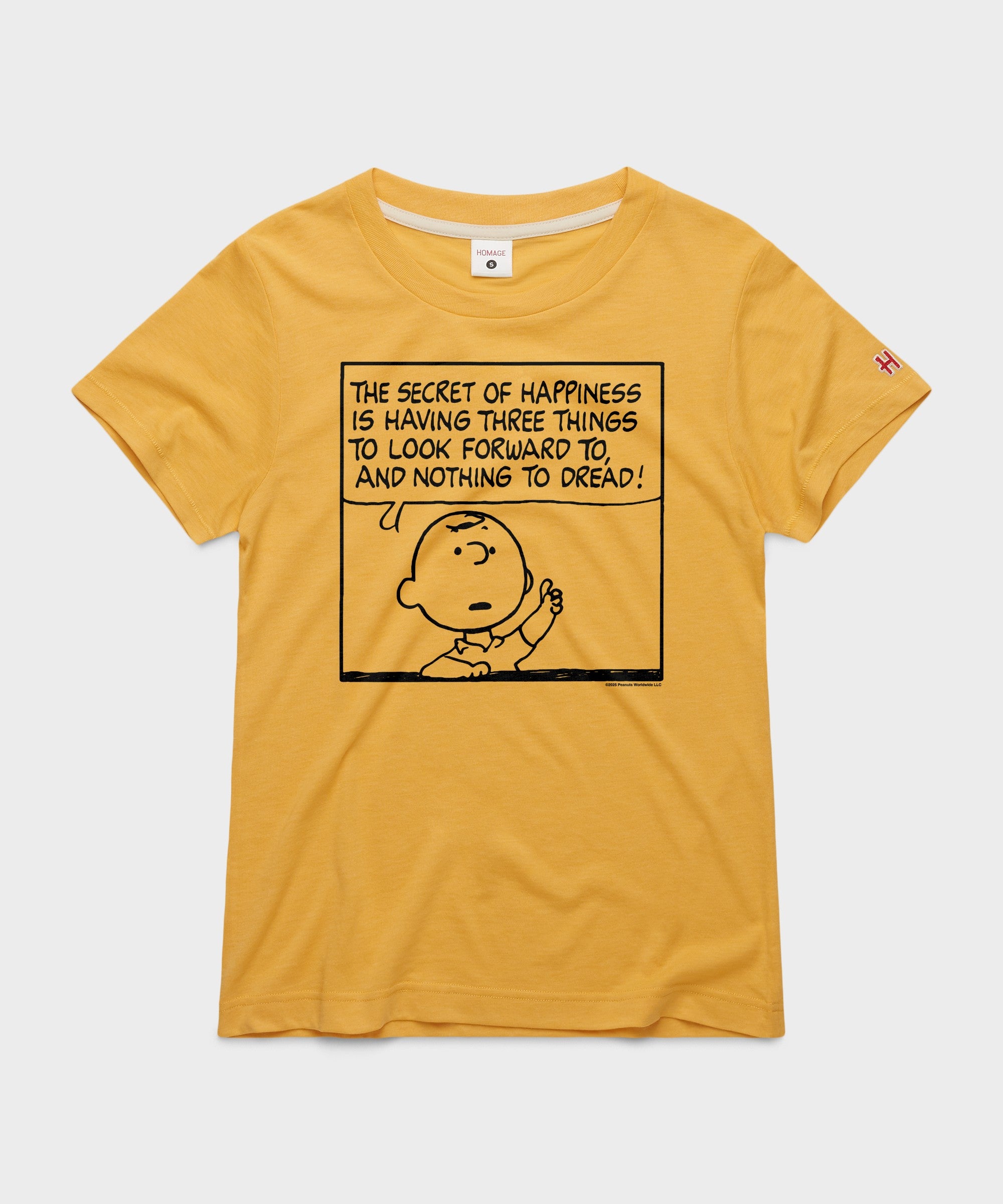 Women's Peanuts Charlie Brown Secret Of Happiness
