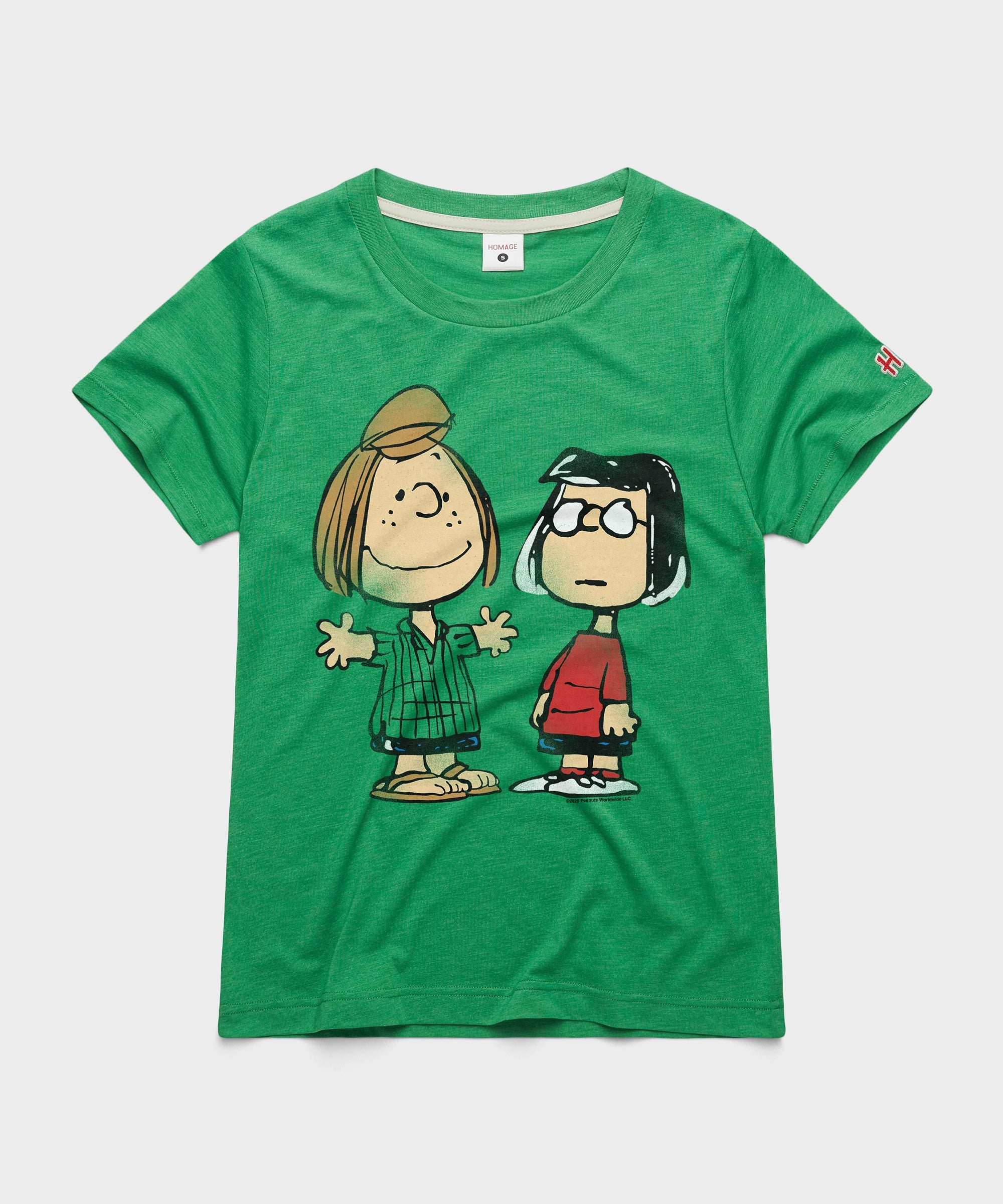 Women's Peanuts Peppermint Patty And Marcie Character Green