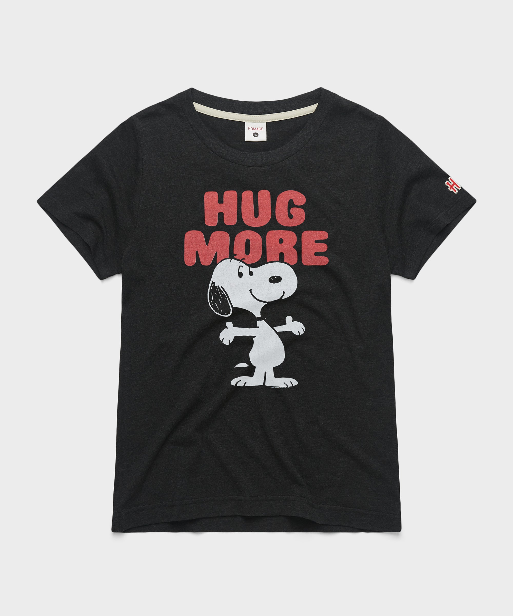 Women's Peanuts Snoopy Hug More Charcoal