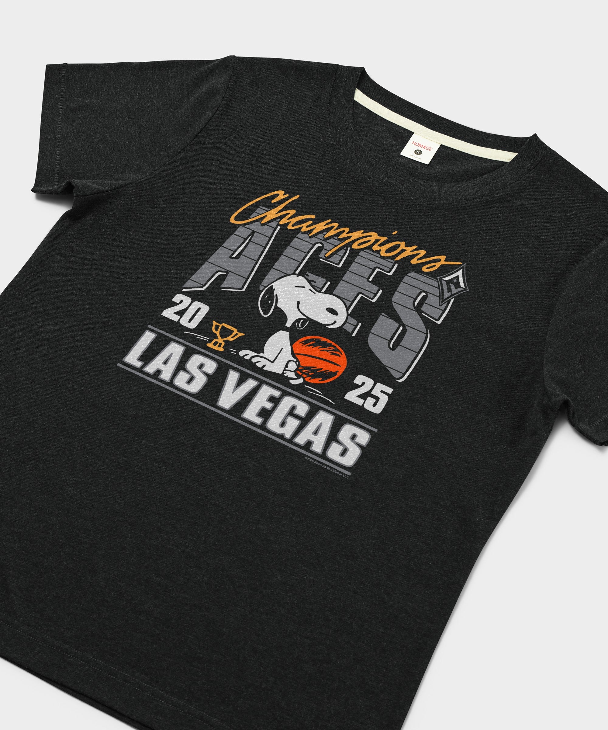 Women's Peanuts Snoopy X Las Vegas Aces 2025 Wnba Champions