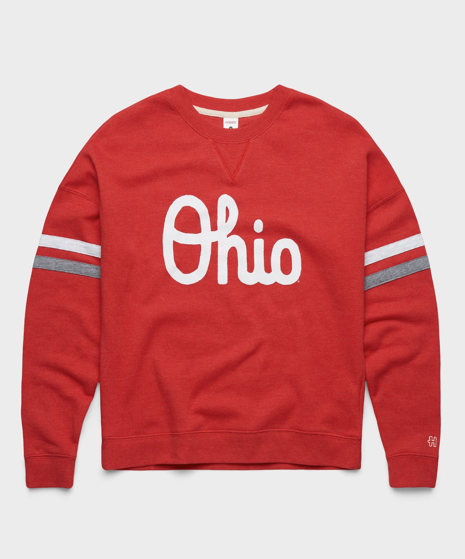 Women's Script Ohio Arm Band Drop Shoulder Crewneck