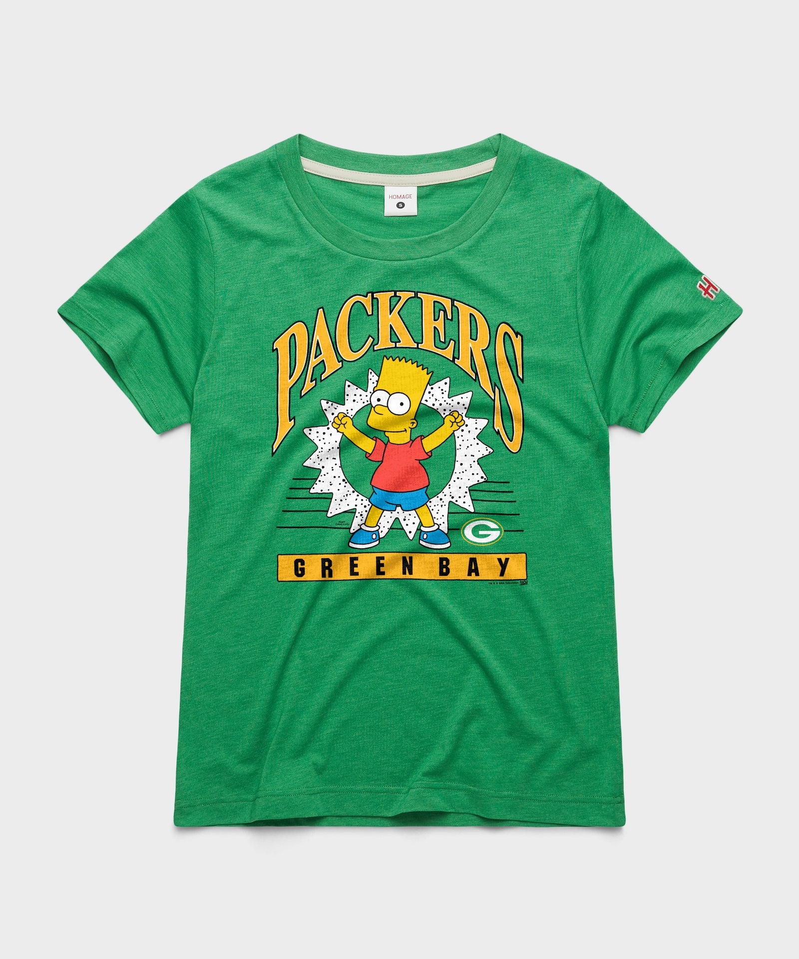 Women's The Simpsons Bart X Green Bay Packers