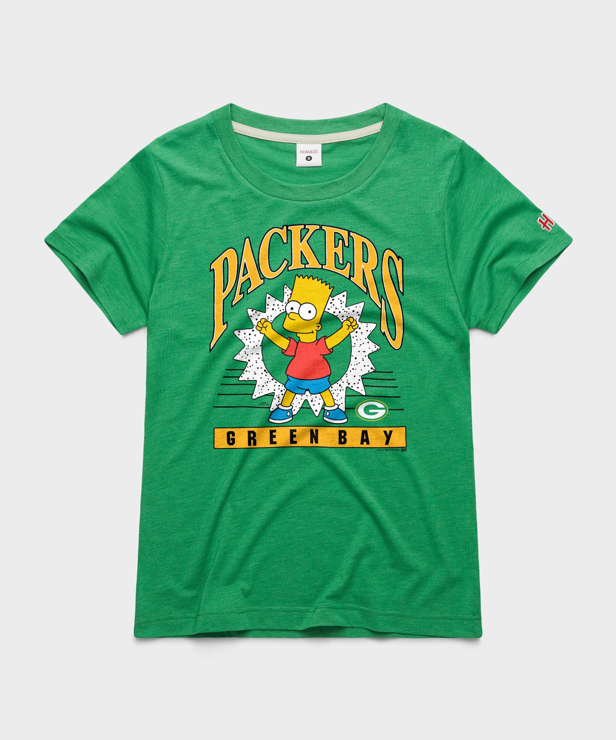 Women's The Simpsons Bart X Green Bay Packers