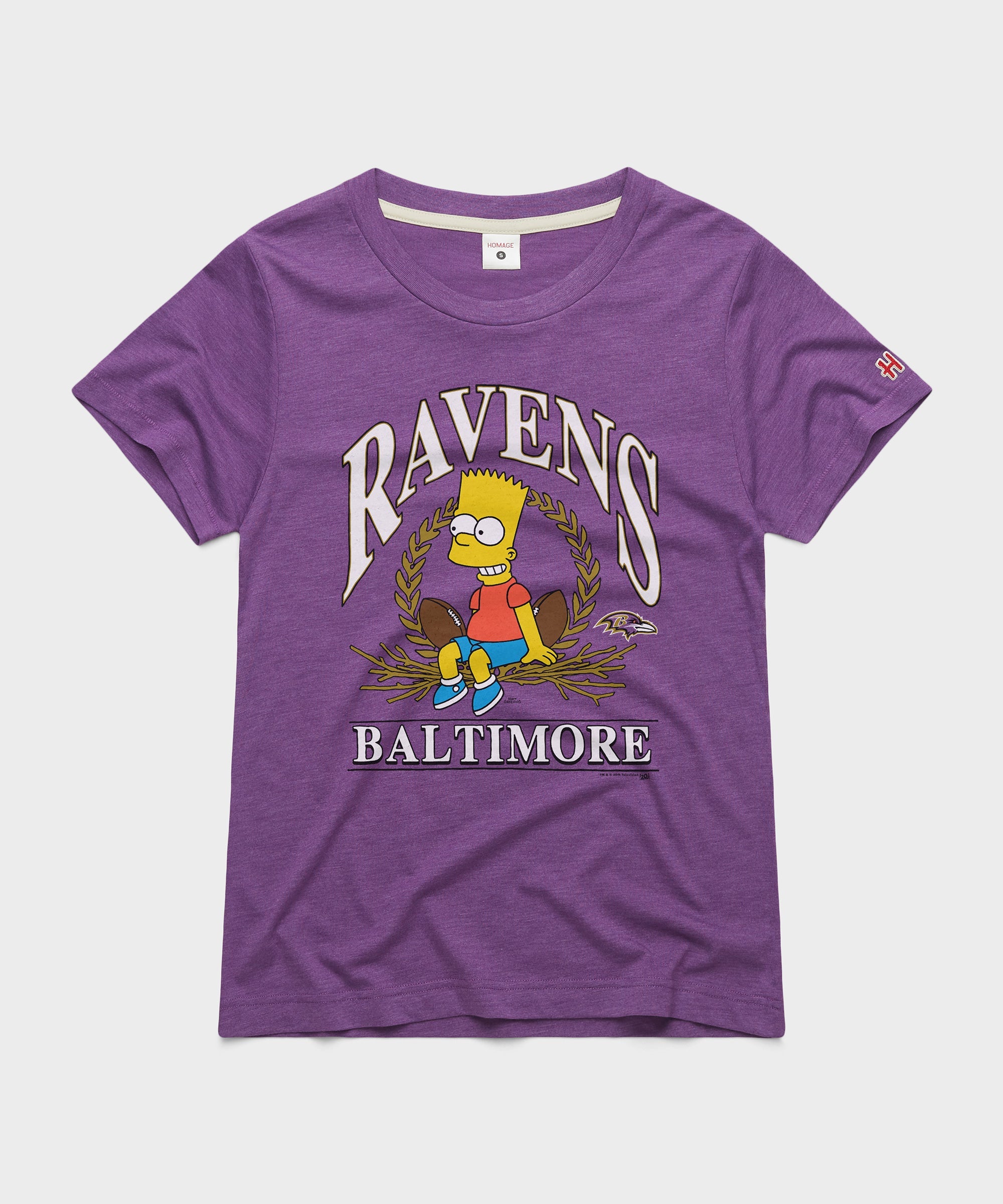 Women's The Simpsons Bart x Baltimore Ravens