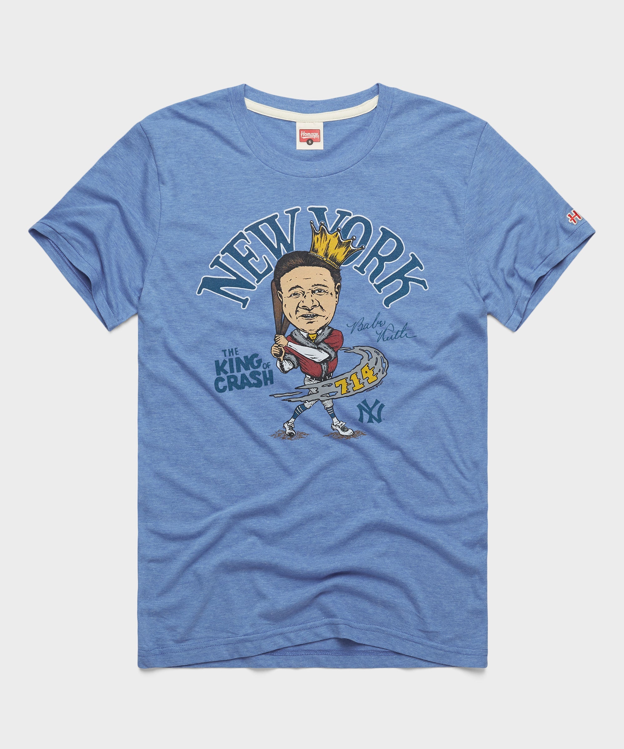 Yankees Babe Ruth Signature Light Blue