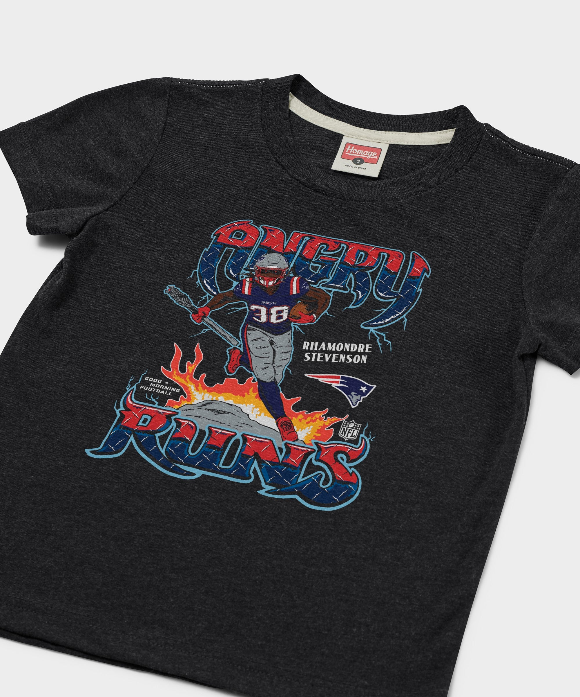 Youth Angry Runs 2024 Patriots Rhamondre Stevenson