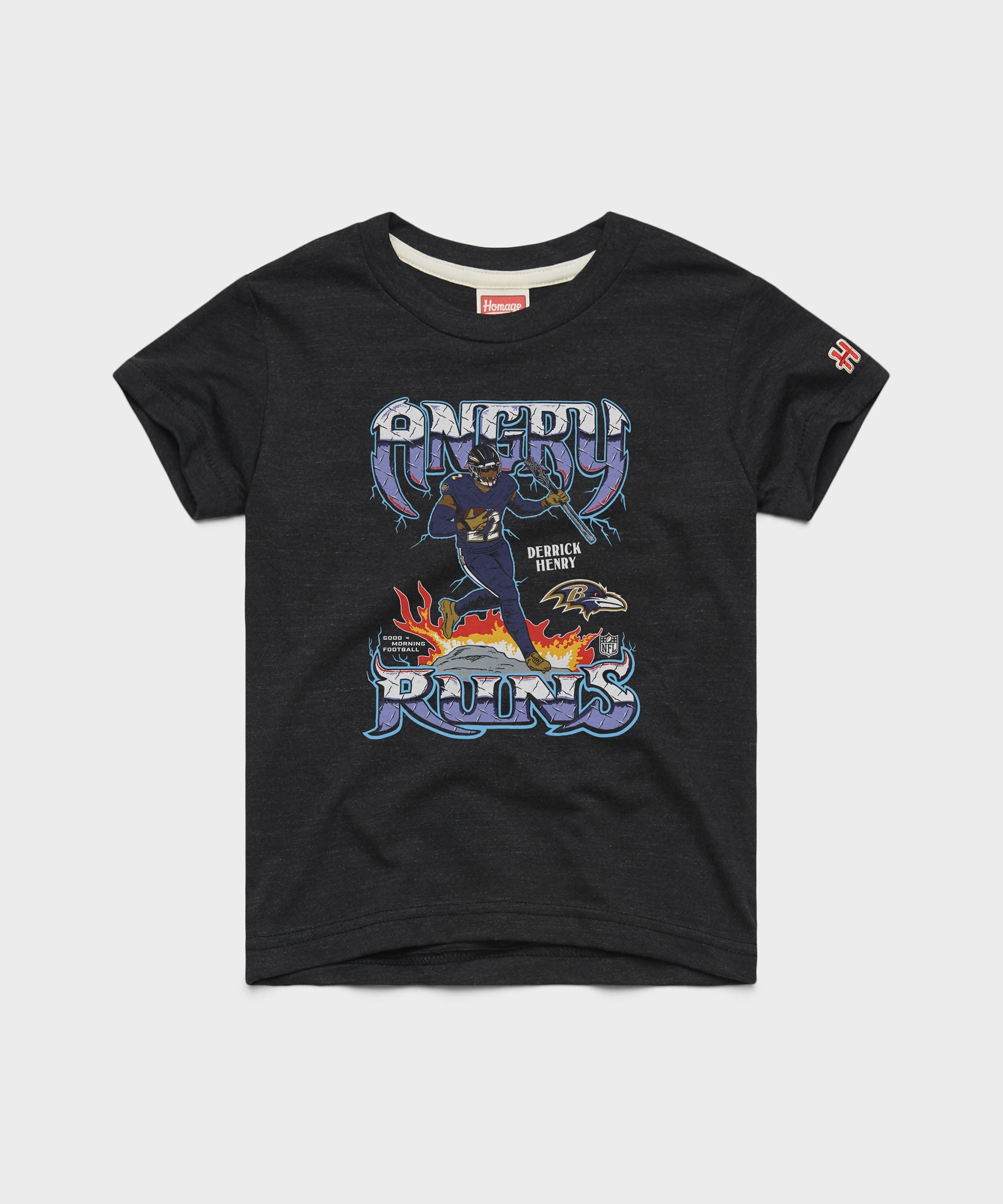 Youth Angry Runs 2024 Ravens Derrick Henry Charcoal