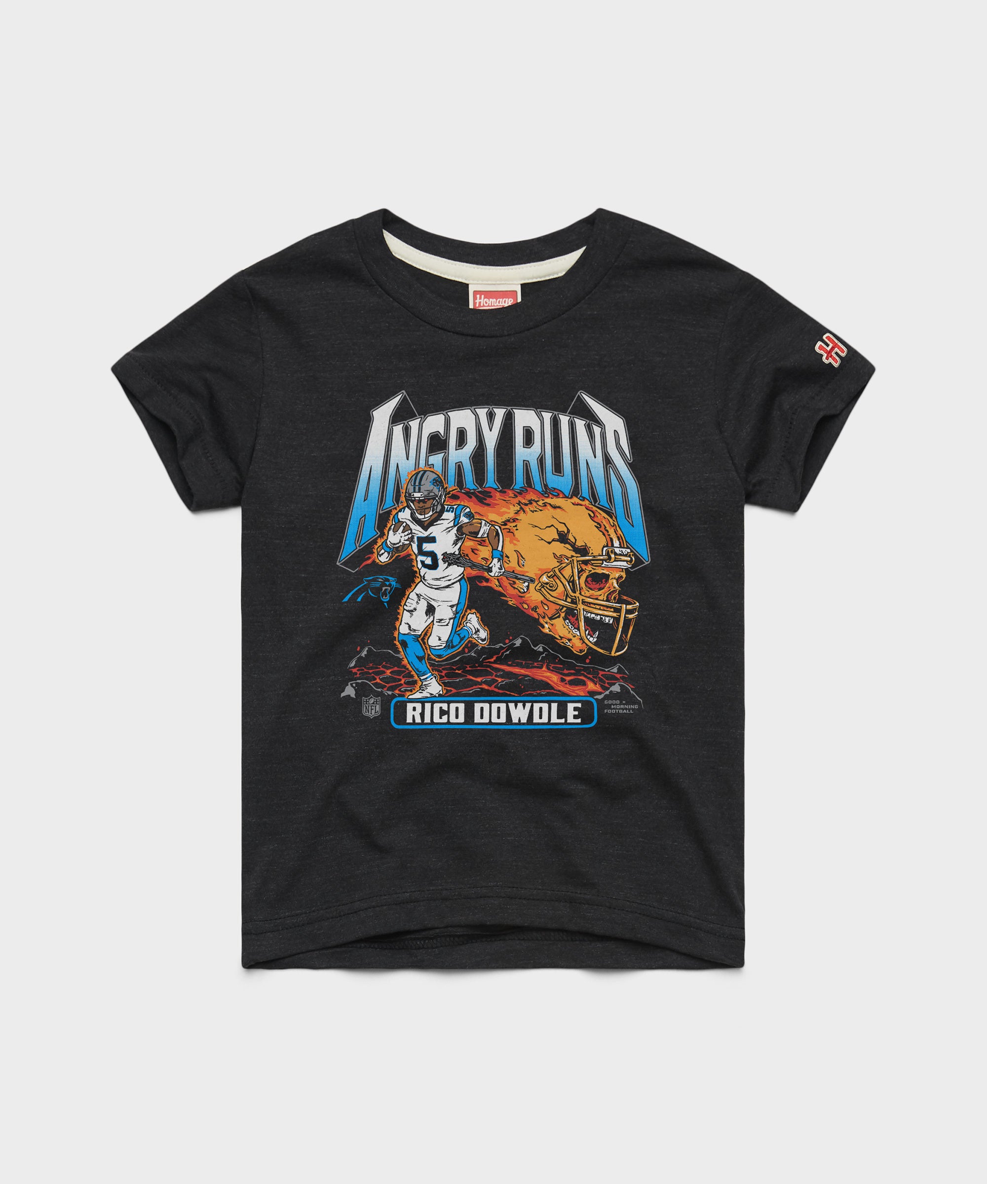 Youth Angry Runs 2025 Panthers Rico Dowdle Charcoal