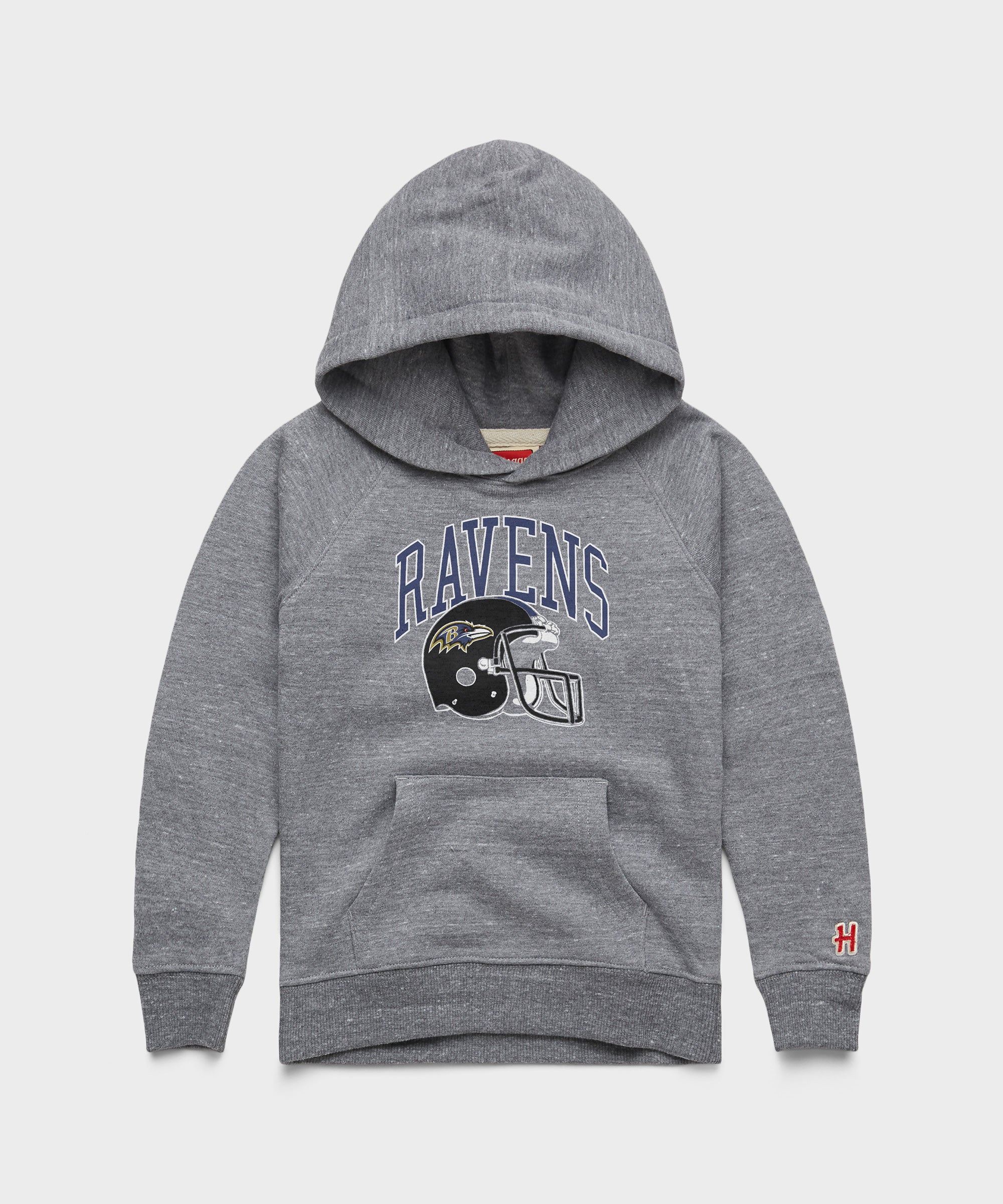 Youth Baltimore Ravens Helmet Hoodie Grey