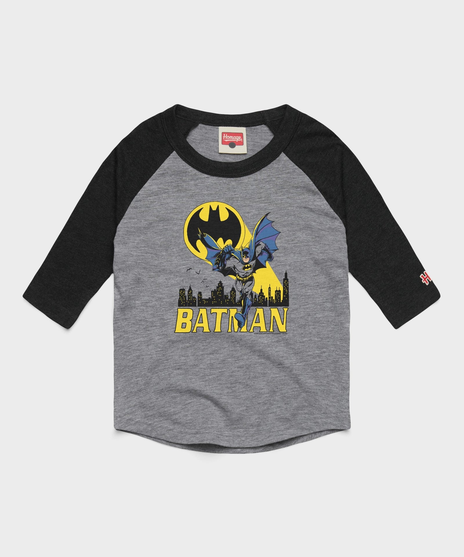 youth batman bronze age raglan