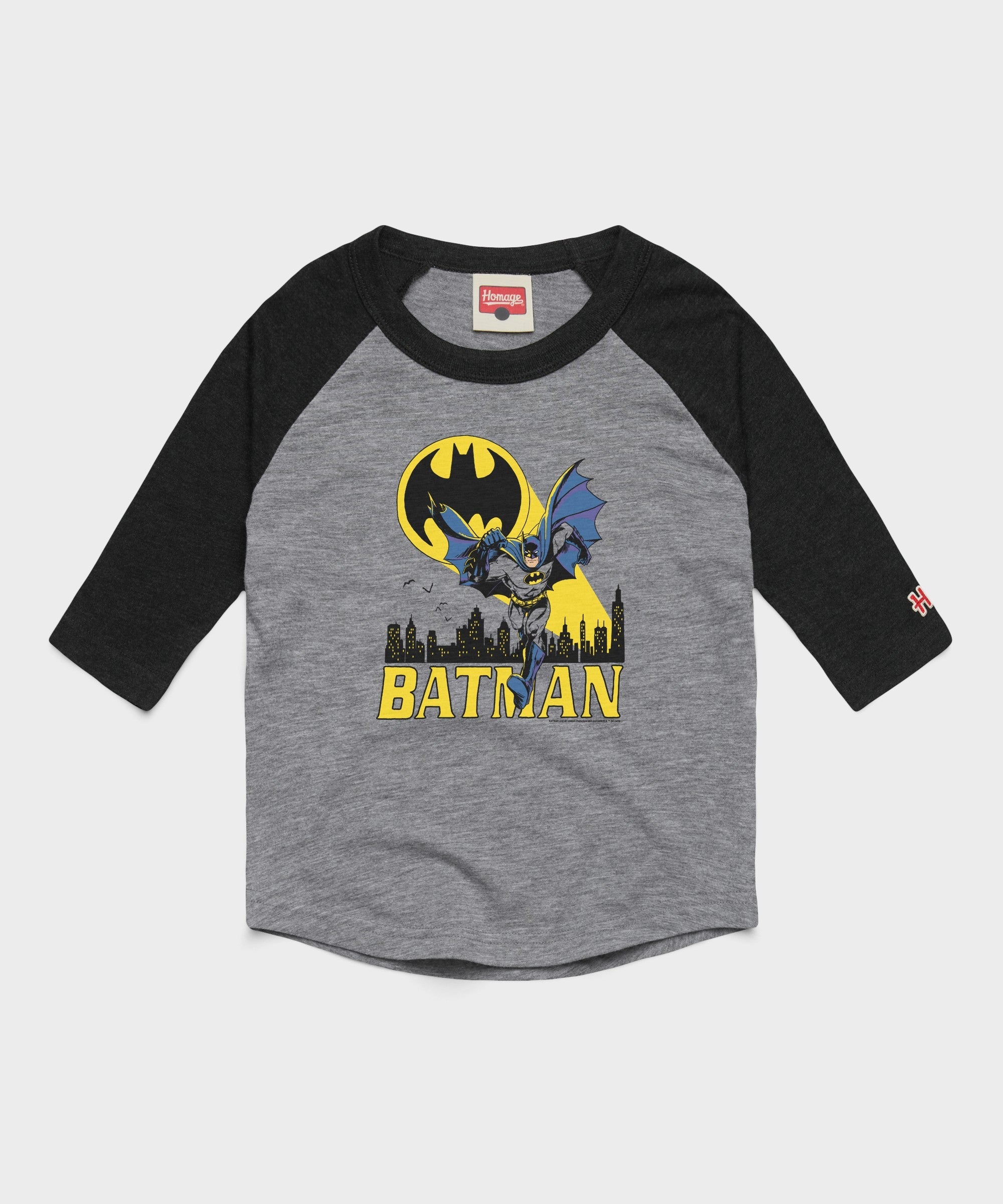 youth batman bronze age raglan