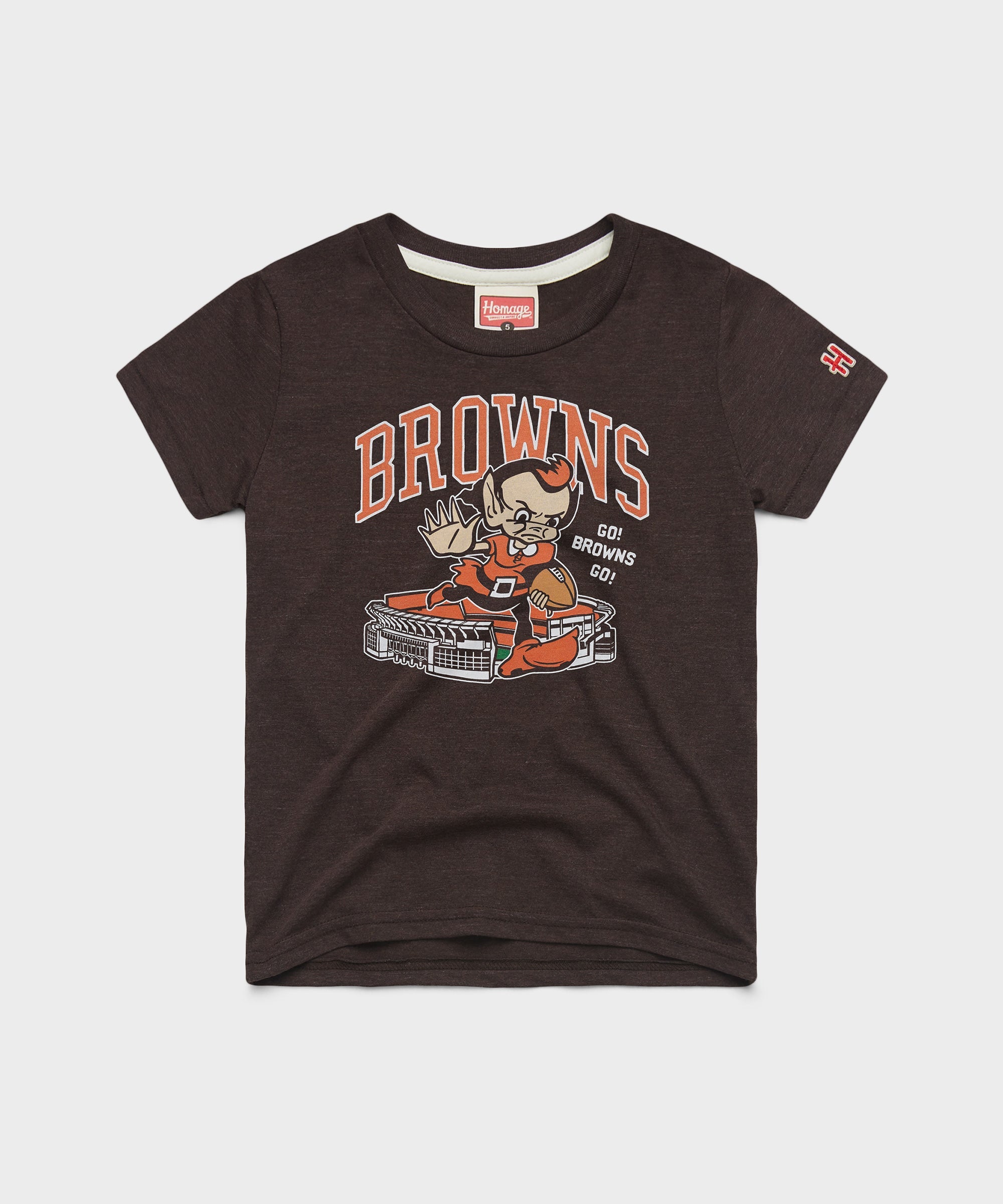 Youth Cleveland Browns Brownie Stiff Arm Stadium