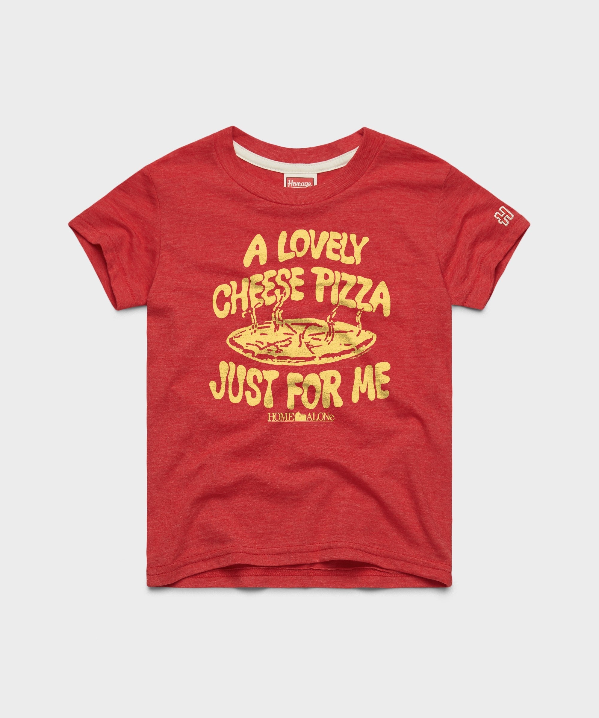 Youth Home Alone Cheese Pizza Just For Me Red