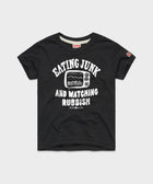 Youth Home Alone Eating Junk And Watching Rubbish