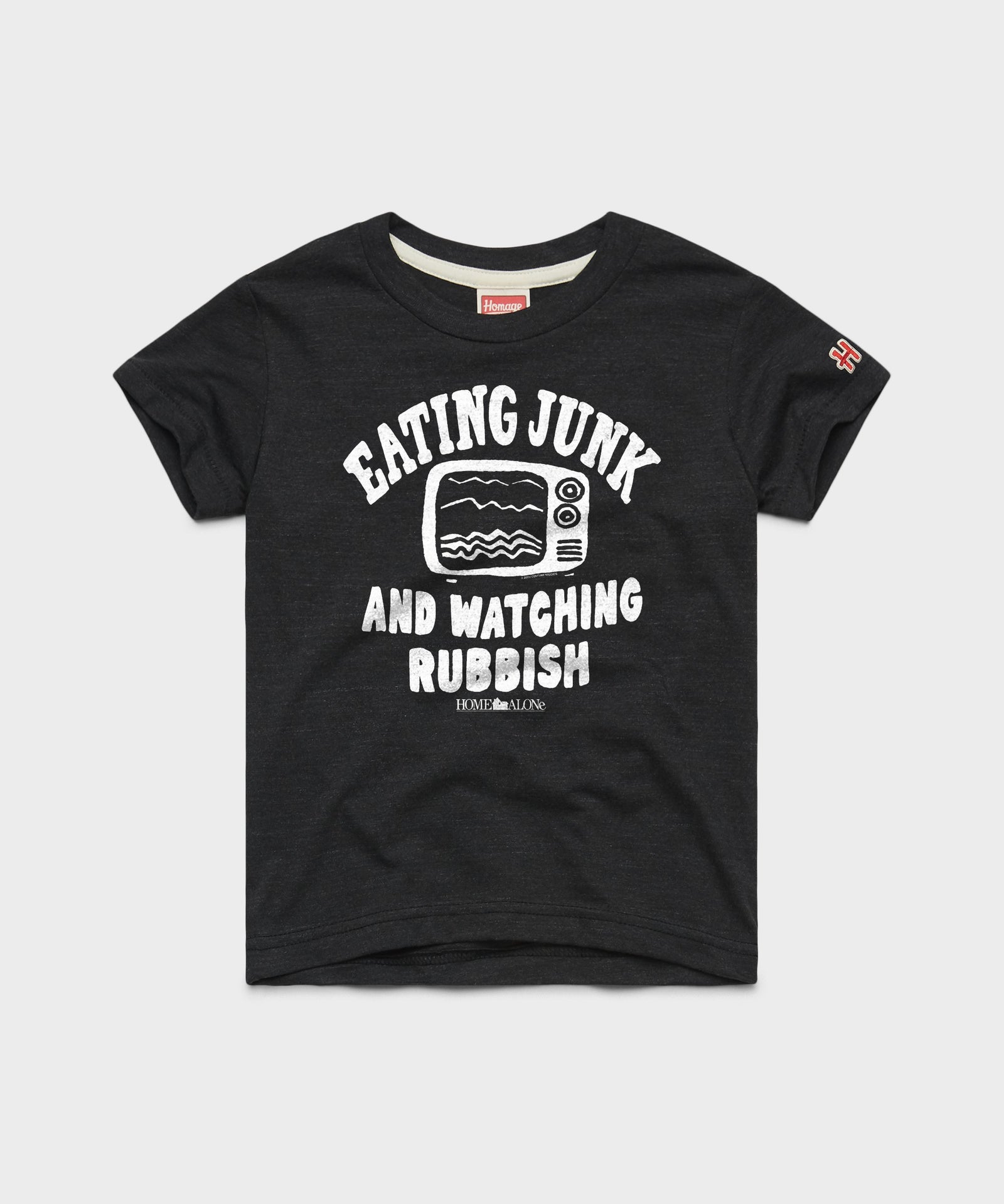 Youth Home Alone Eating Junk And Watching Rubbish