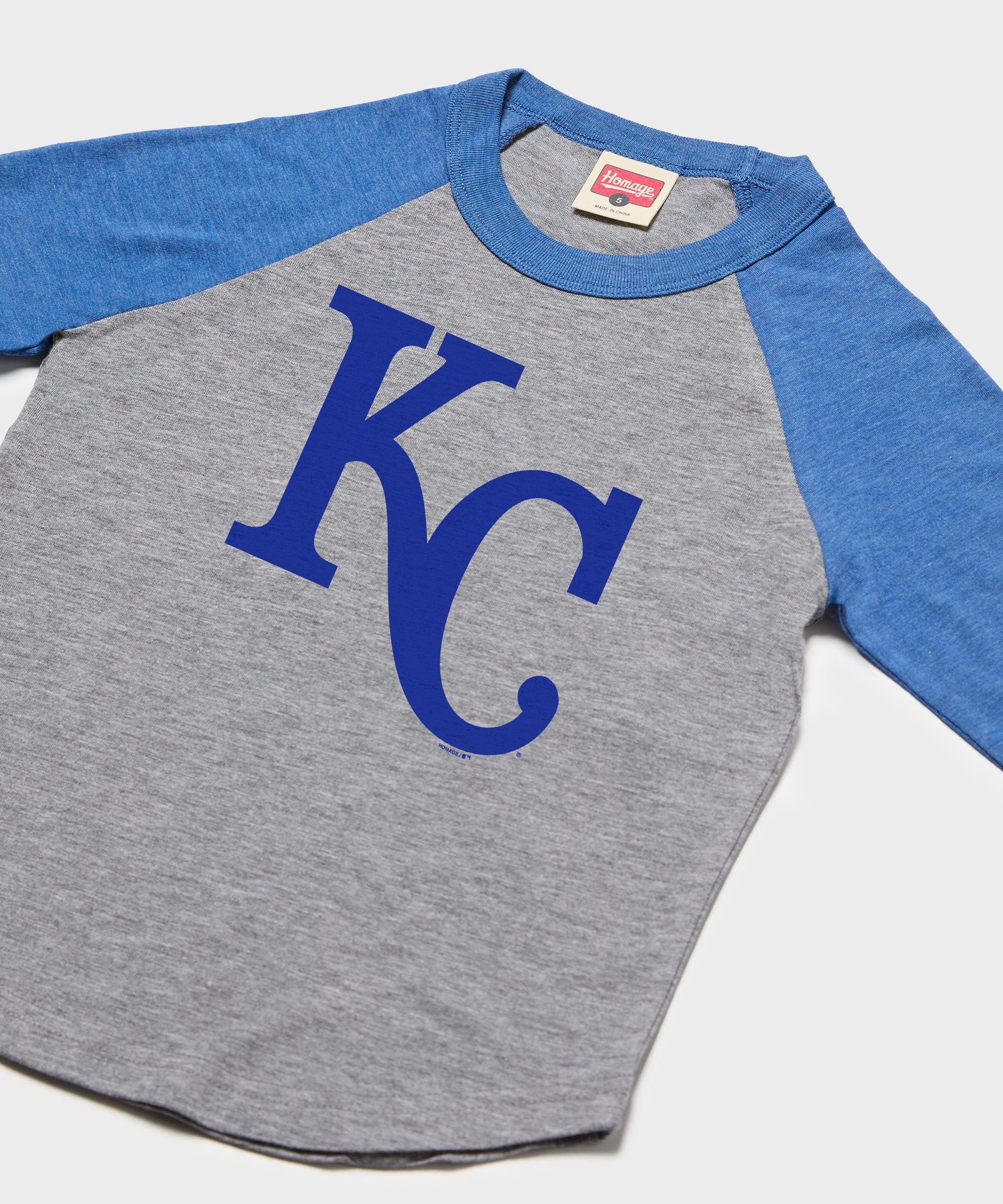 Youth Kansas City Royals Cap Logo '69 Raglan