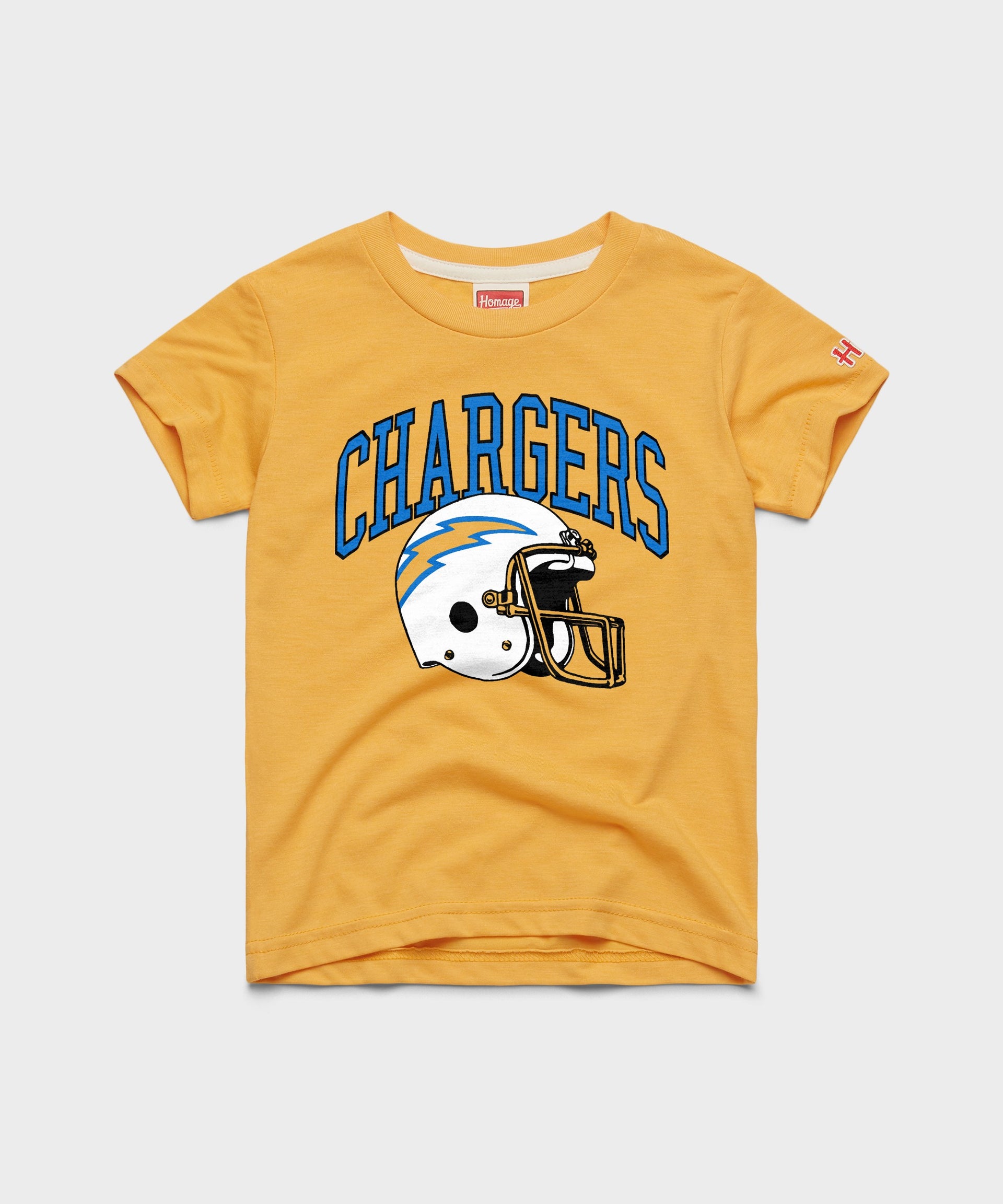Youth Los Angeles Chargers Helmet Retro Youth T-Shirt from Homage