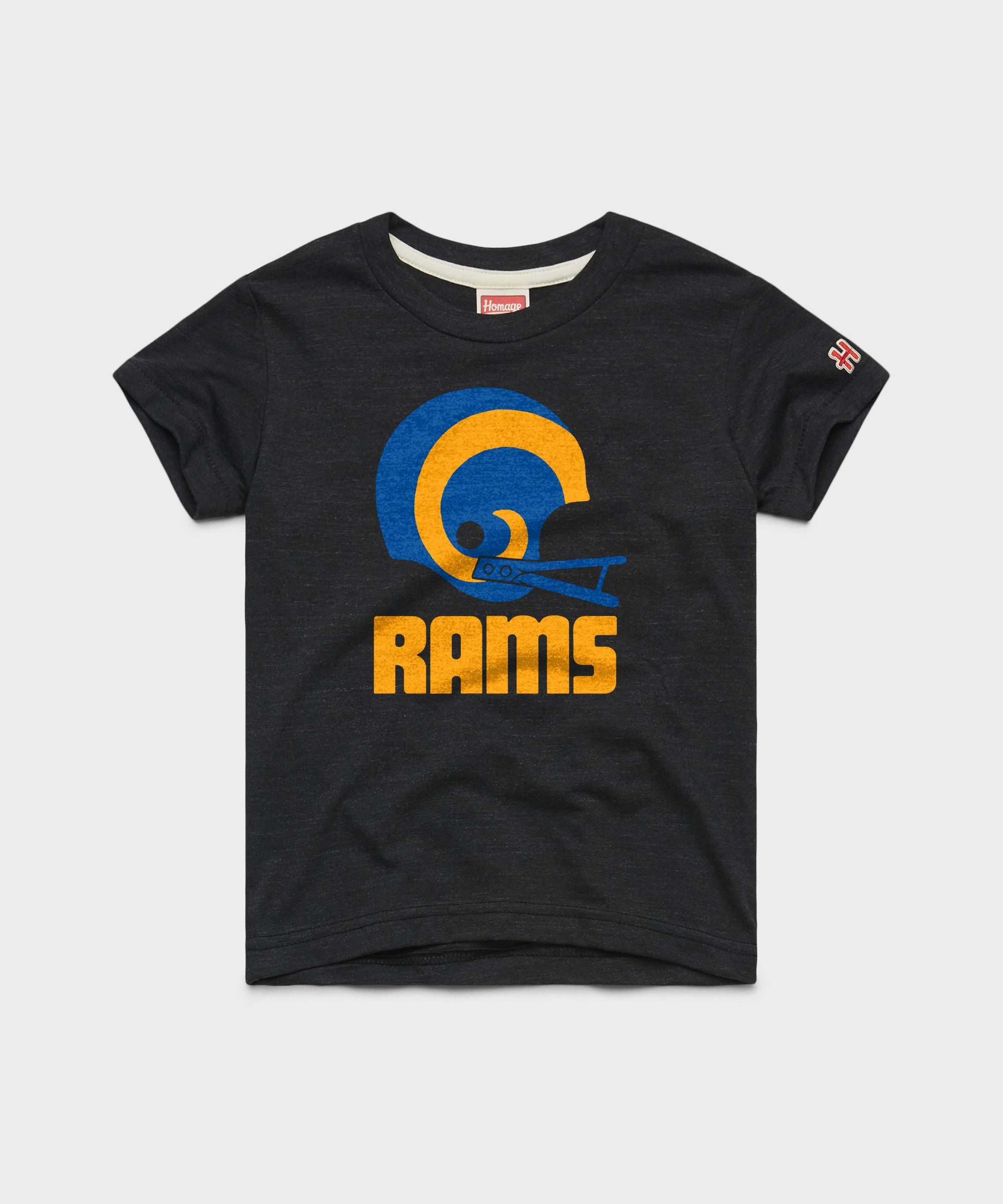 Youth Los Angeles Rams Big Helmet | Kids Retro NFL T-Shirt – HOMAGE